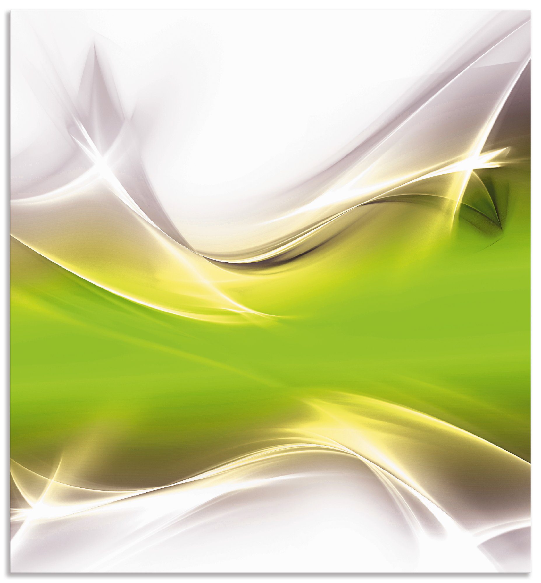 Artland Keukenwand Creatief element Aluminium spatscherm met plakband, gemakkelijke montage keukenwanden maat 60 cm x 65 cm groen