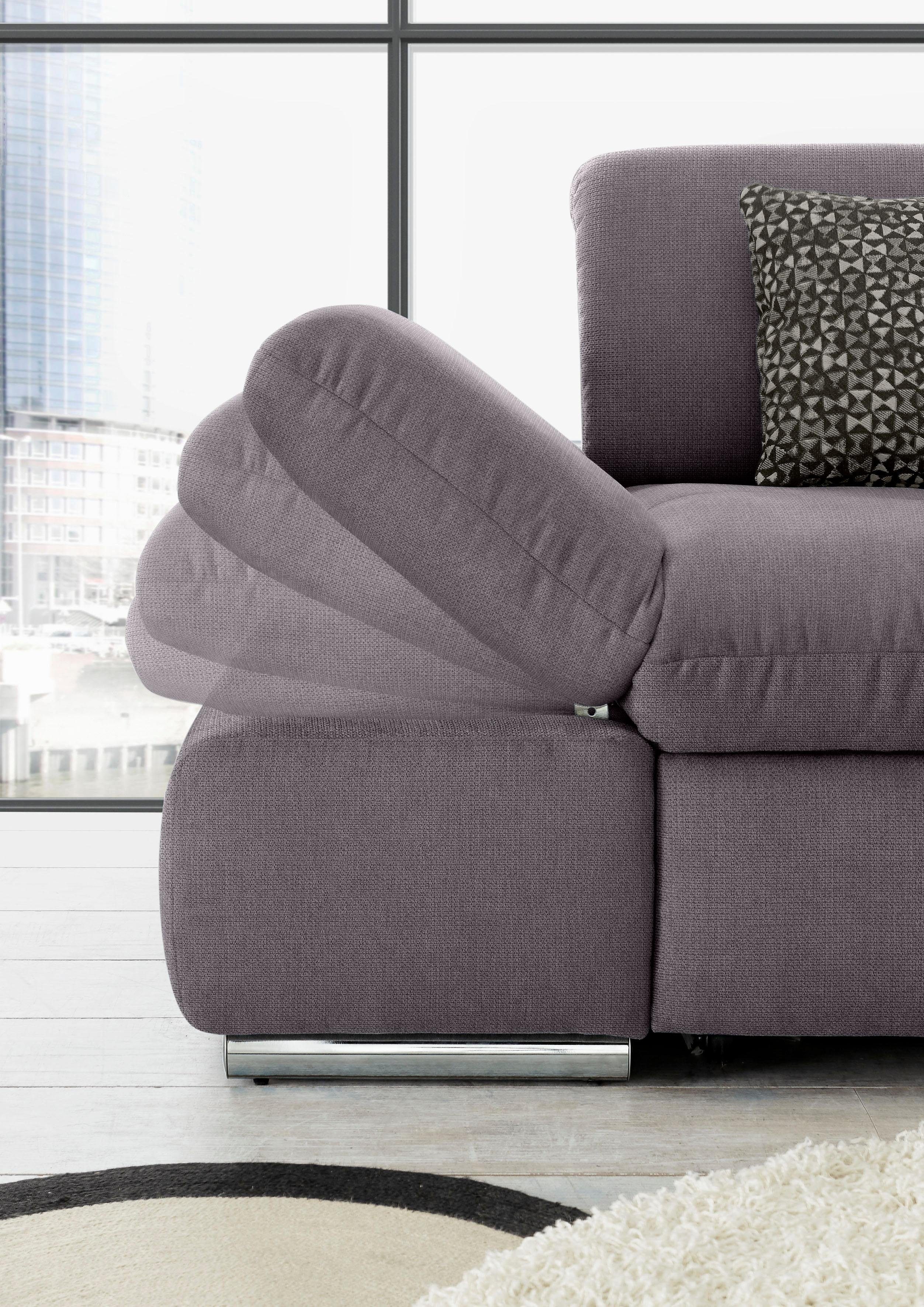 set one by Musterring Hoekbank SO 4100 met comfortabele pocketvering en hoofdeindeverstelling,