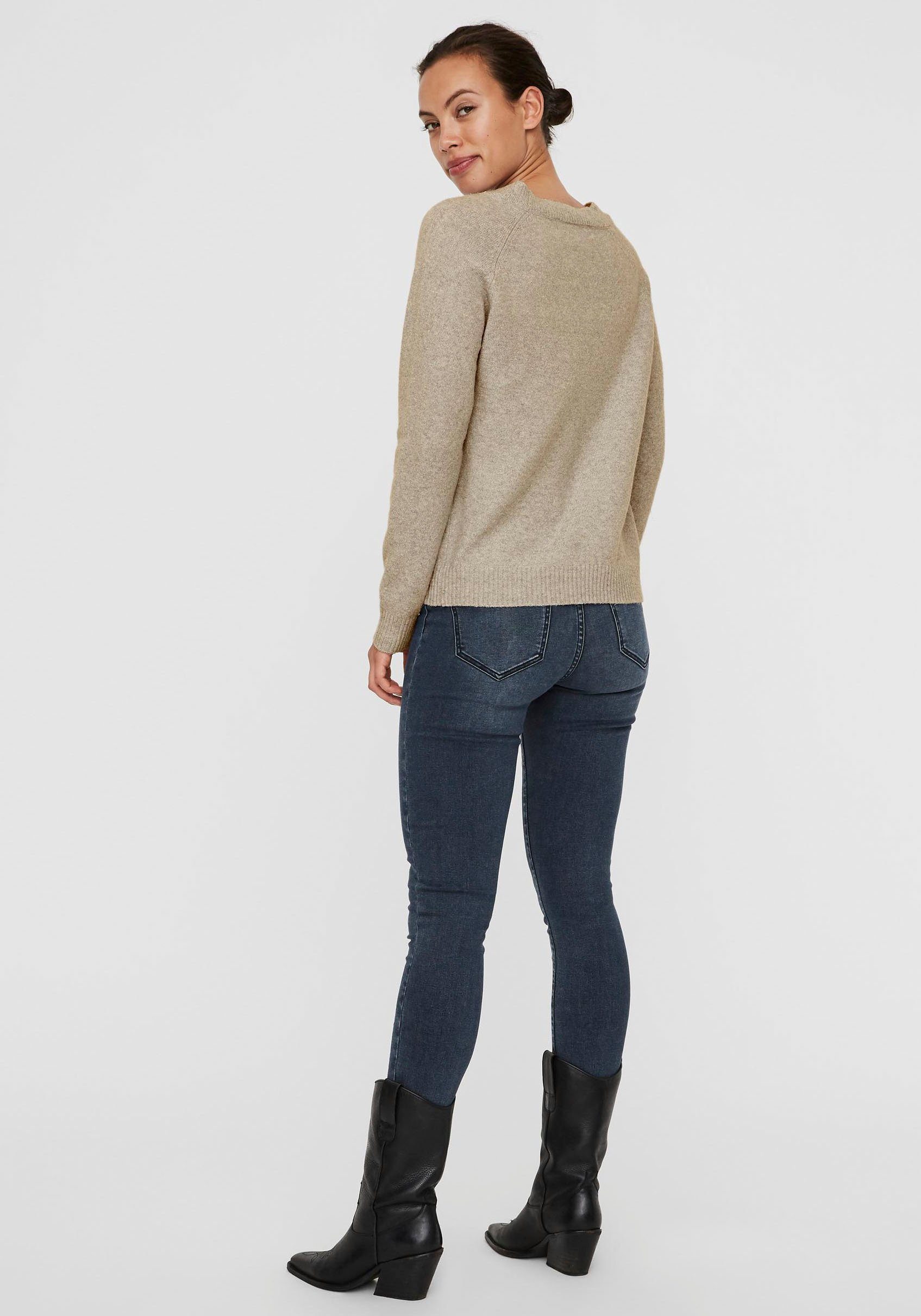 Vero Moda Trui met ronde hals VMDOFFY in gemêleerde look