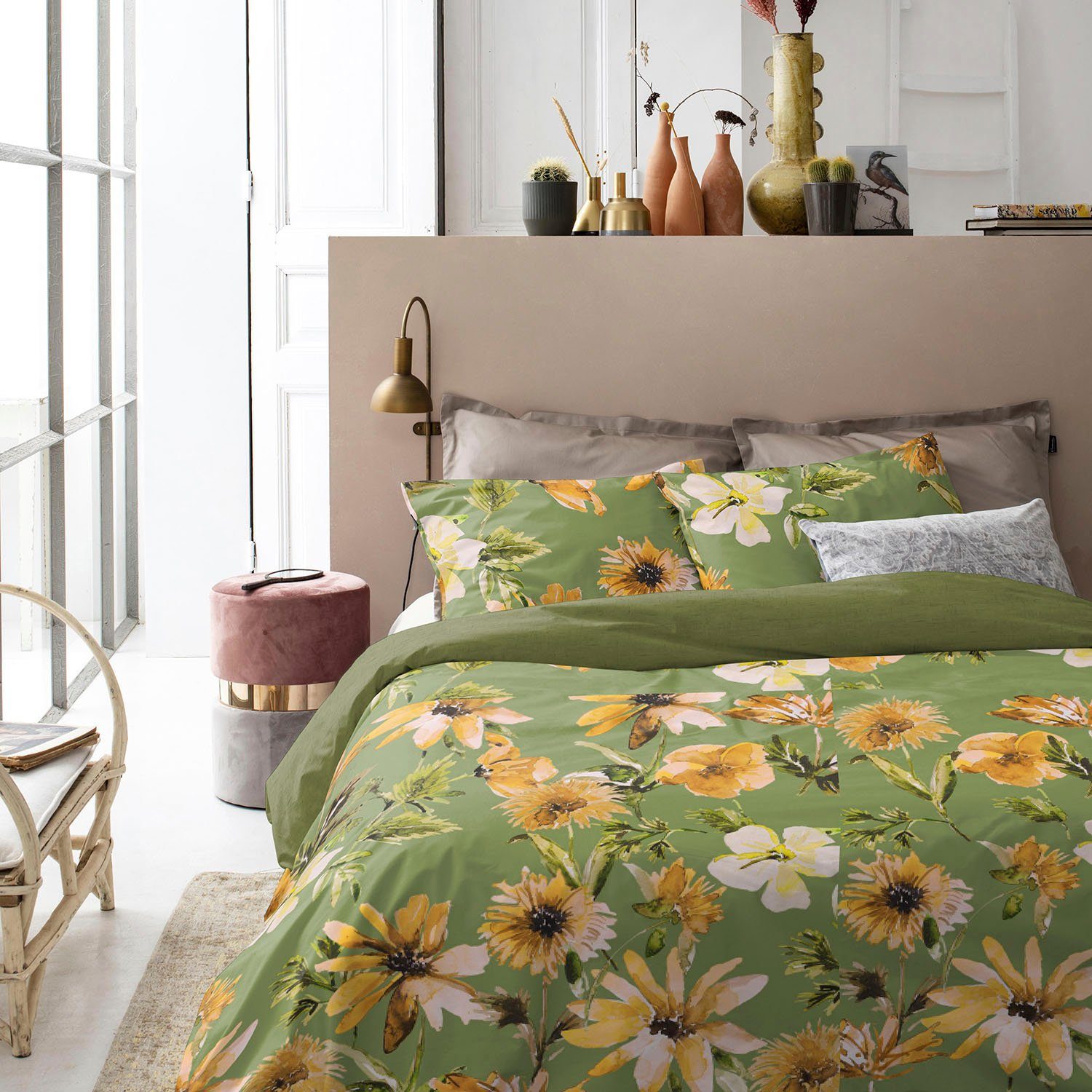 Cinderella Tweezijdig te gebruiken overtrekset Cleo met bloemenprint