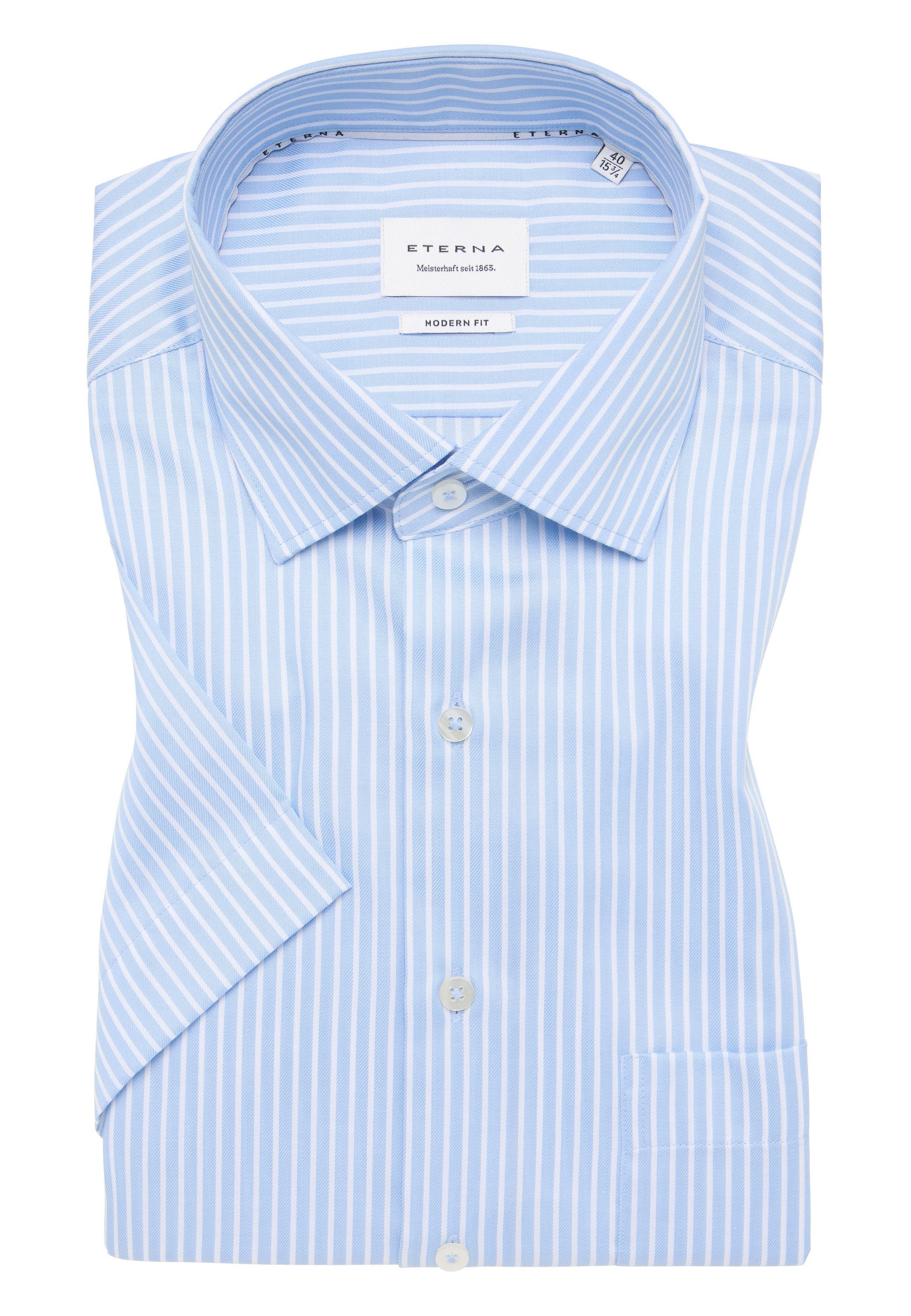 Eterna Overhemd met korte mouwen MODERN FIT NON IRON (strijkvrij)
