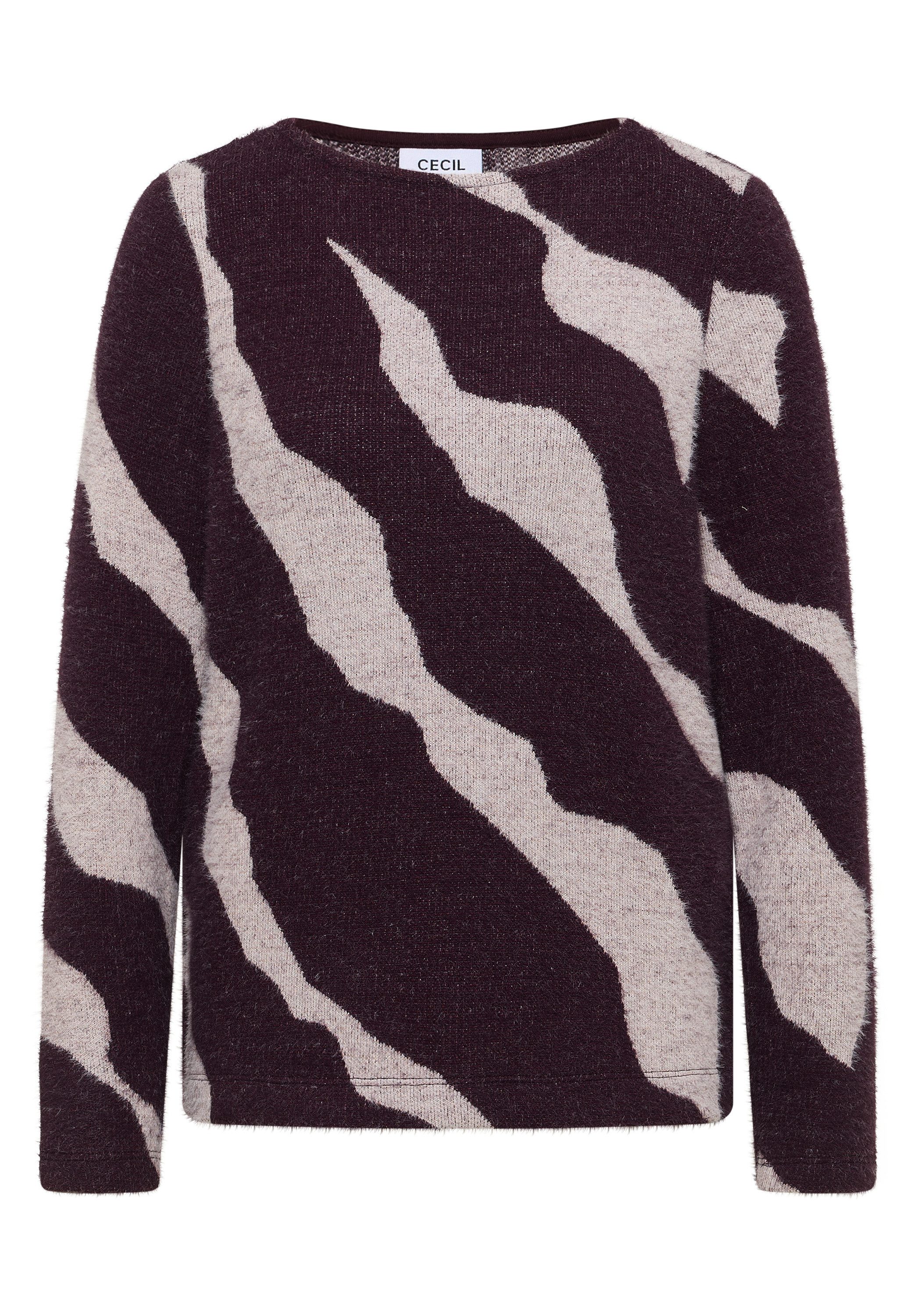 Cecil Gebreide trui met grafisch patroon en in veergaren-kwaliteit