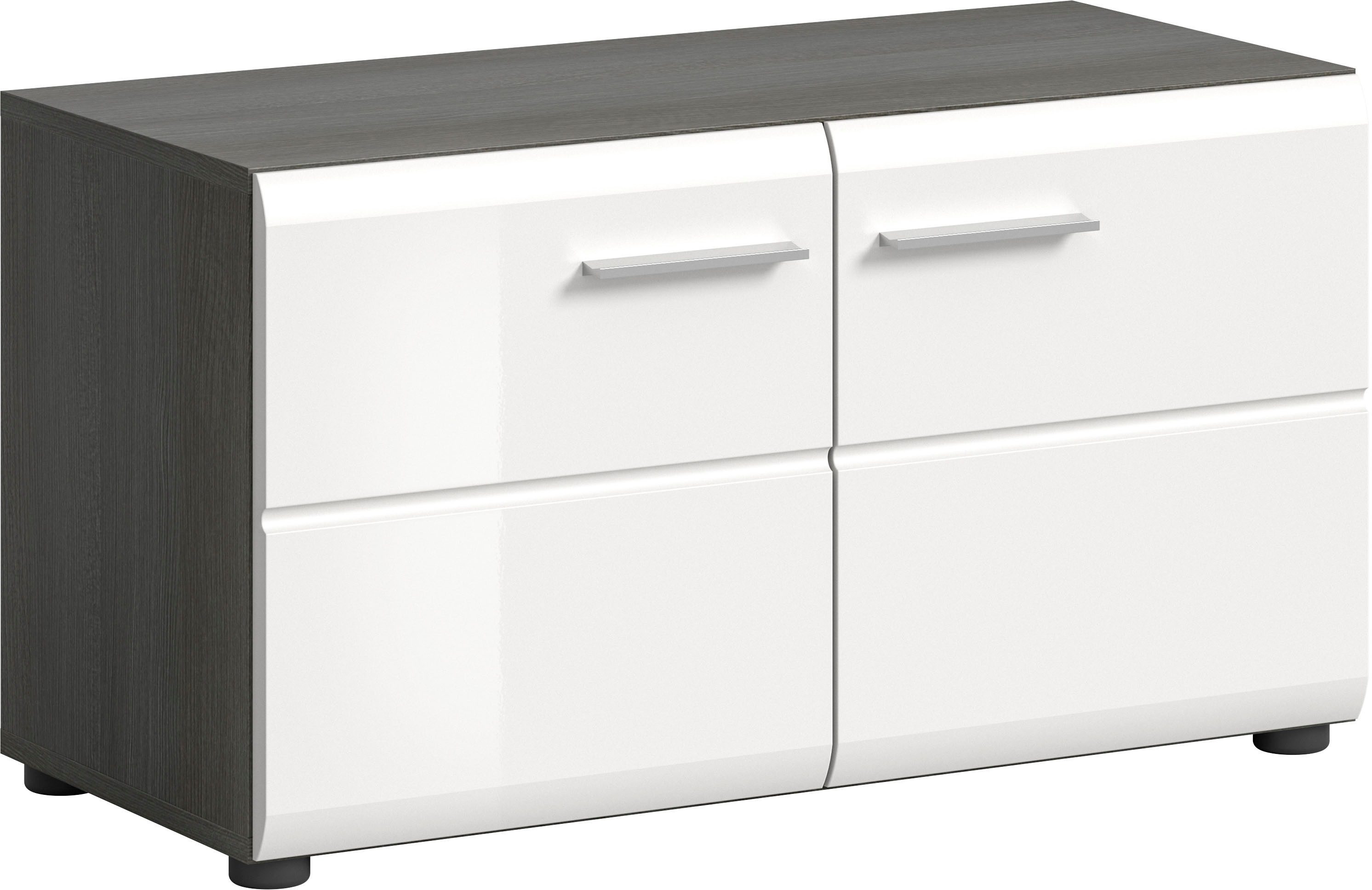 INOSIGN Zitbank Rumba, Breedte 80cm, Hoogglans Front, 2 deuren, 2 legplanken, 4 vakken