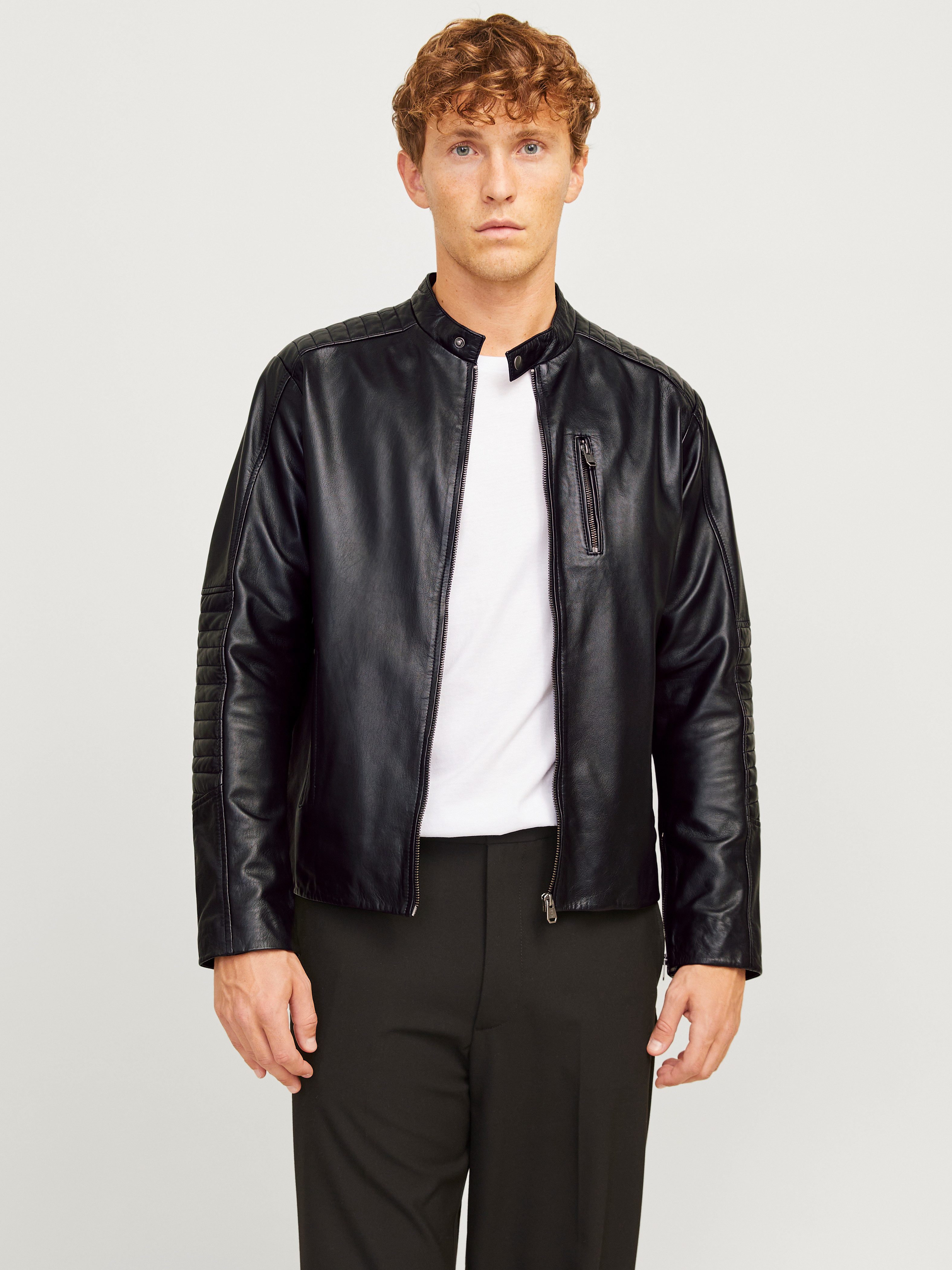 Jack & Jones Leren jack JJELIAM LAMB LEATHER JACKET NOOS