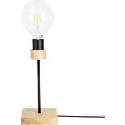 britop lighting tafellamp chandelle natuurproduct van eikenhout, duurzaam met fsc-certificaat, bijpassende lm e27-exclusive, made in eu (set, 1 stuk) bruin