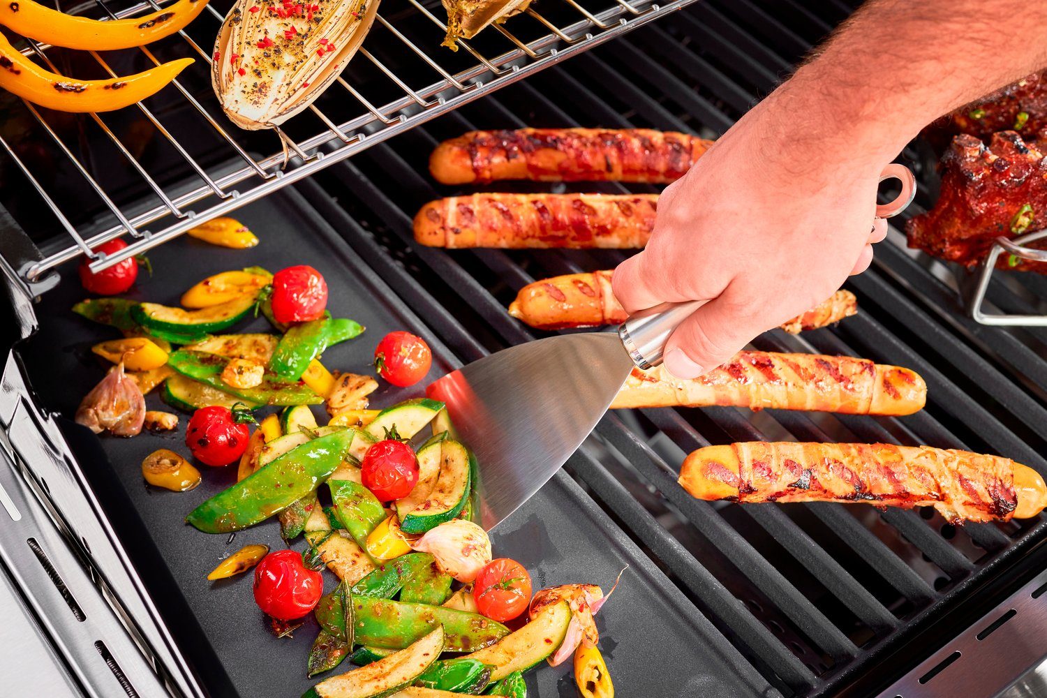ROESLE Grillplaat VIDERO, 25440 uit gietijzer, grillbranding, voor alle videro modellen