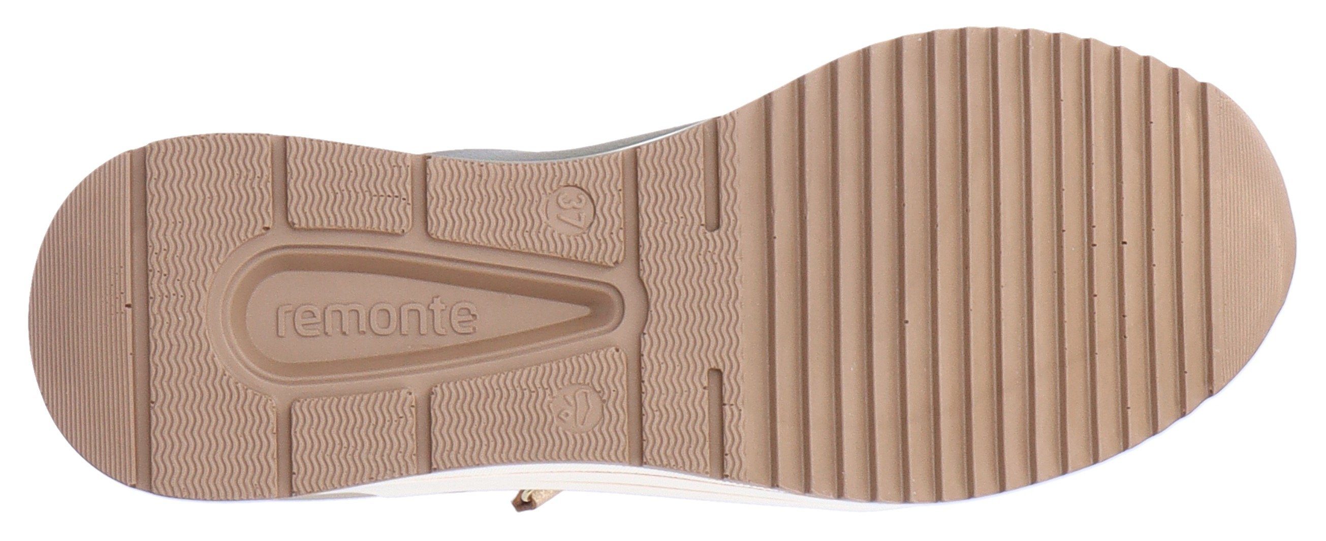 Remonte Sneakers met sleehak met praktische verwisselbare binnenzool, vrijetijdsschoen, lage schoen, veterschoen