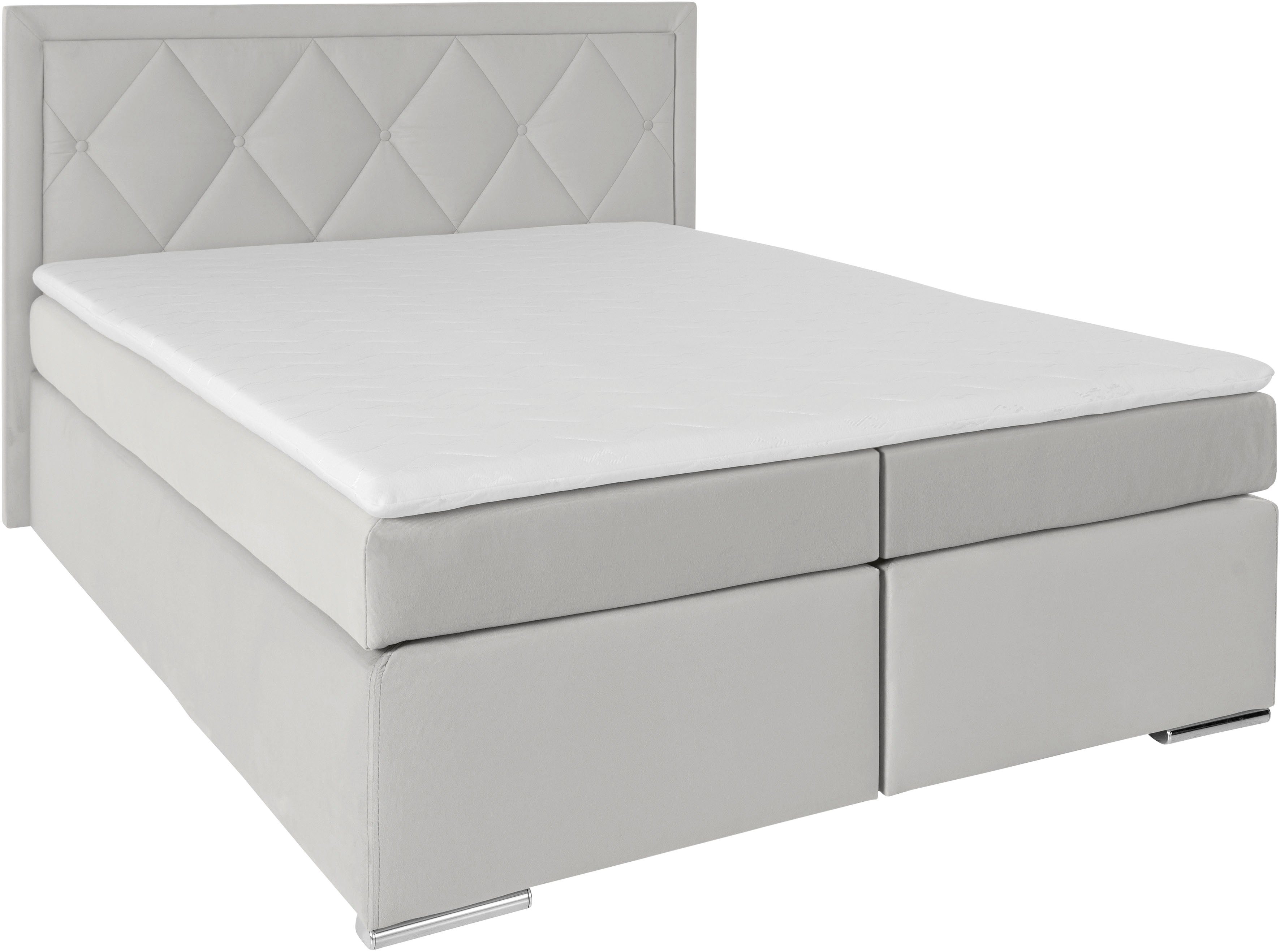 Leonique Boxspring Alfie, bestseller, optioneel met bedlade met capitonnage in het hoofdbord, h2, h3 en h4 ter keuze