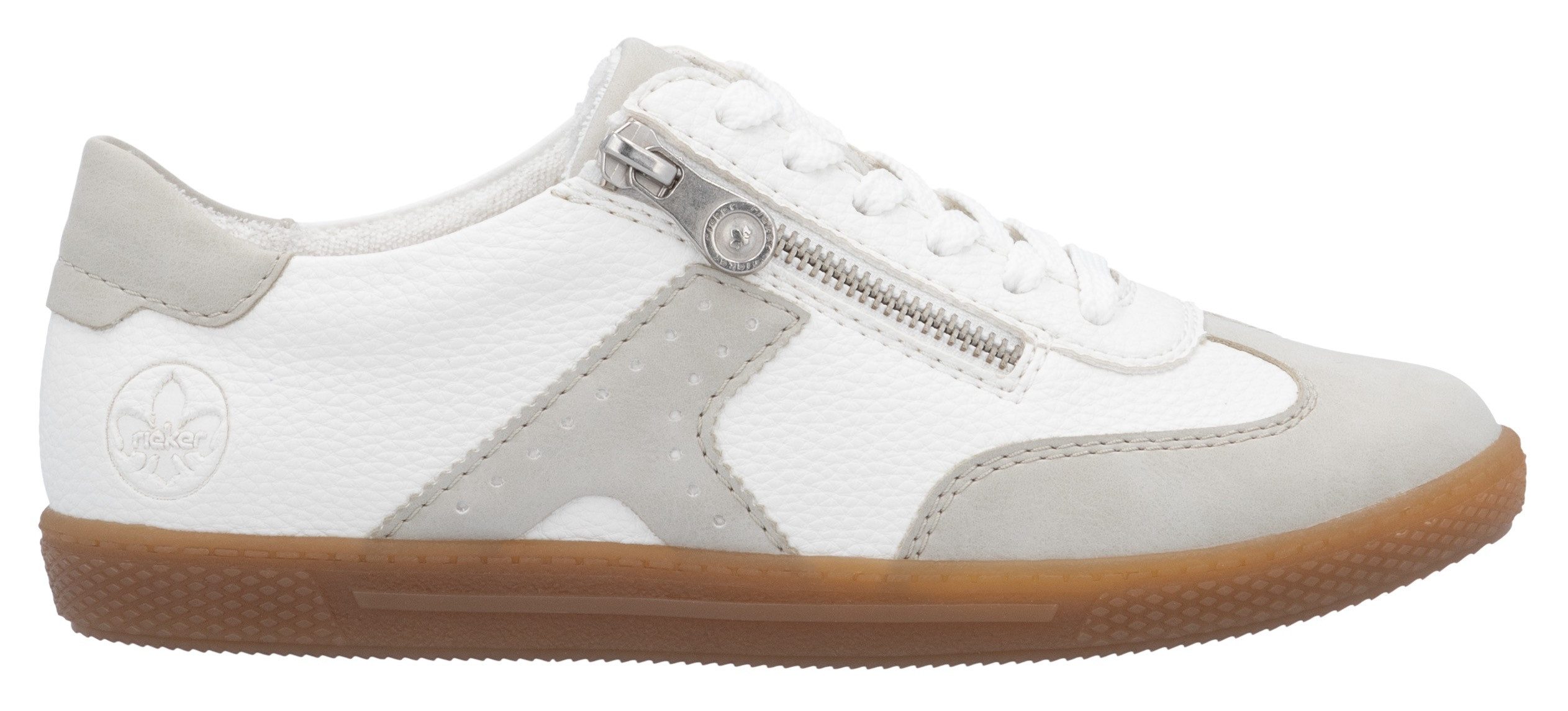 Rieker Sneakers , lage schoen, vrijetijdsschoen, veterschoen met ritssluiting