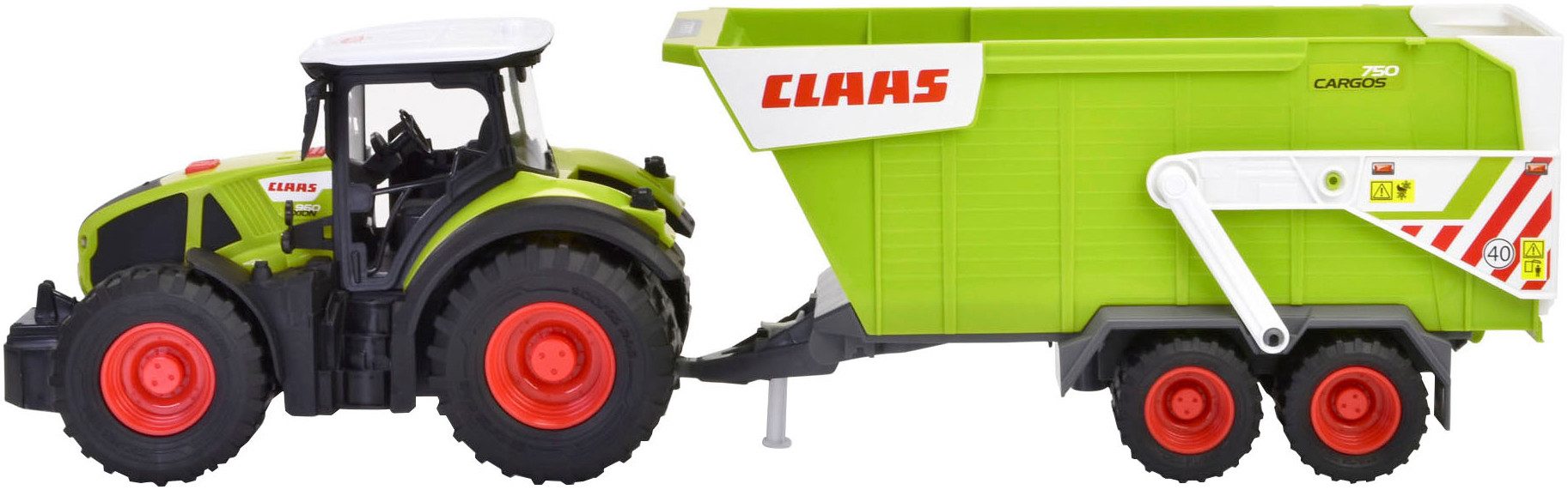Dickie Toys Speelgoed-tractor CLAAS met hanger met licht en geluid