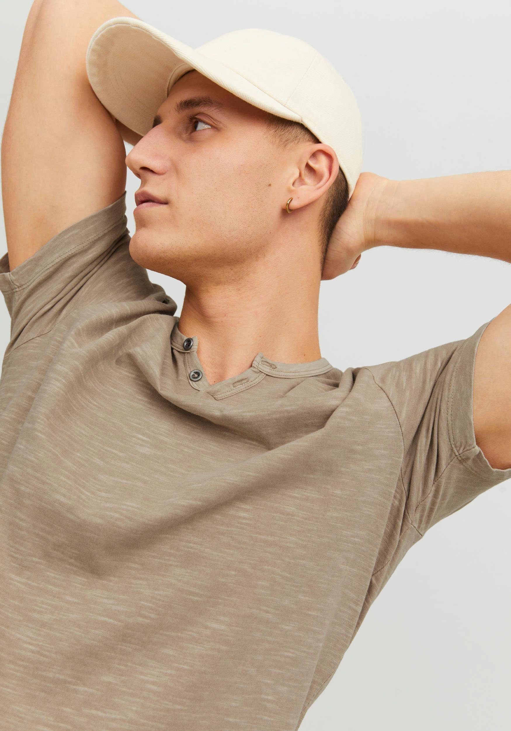 Jack & Jones T-shirt JJESPLIT NECK TEE SS NOOS