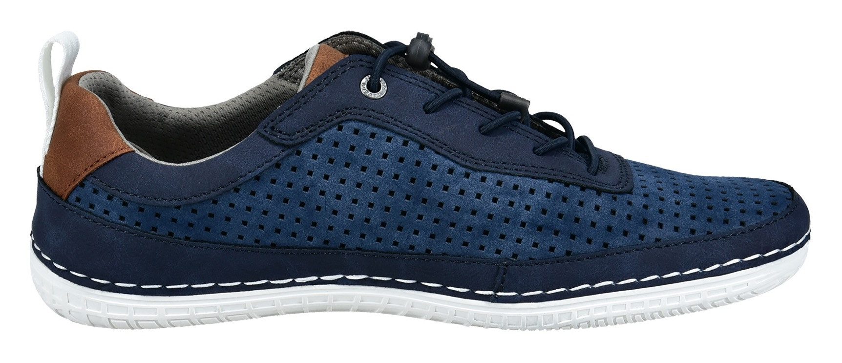 Bugatti Slip-on sneakers , vrijetijdsschoen, lage schoen, slipper met gaatjespatroon