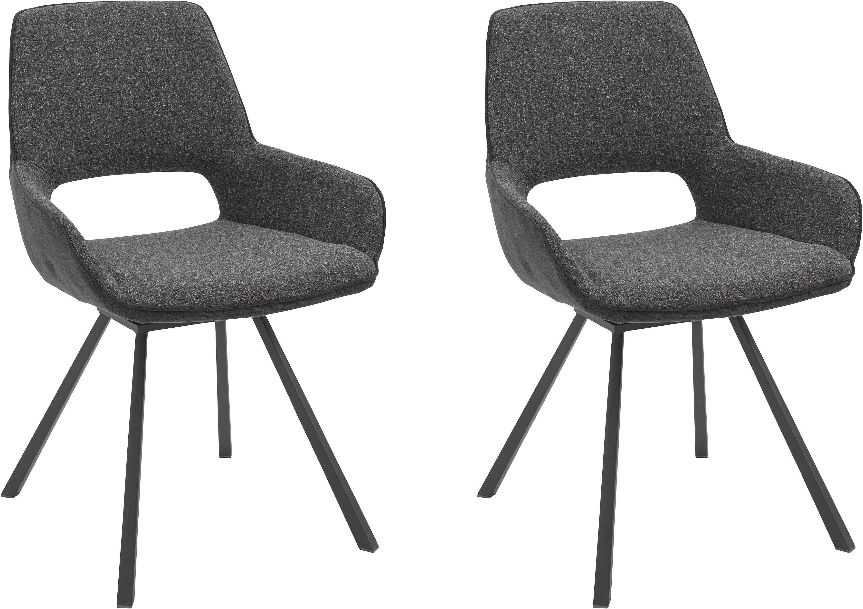 MCA furniture Stoel met 4 poten Parana Stoel belastbaar tot 120 kg (2 stuks)