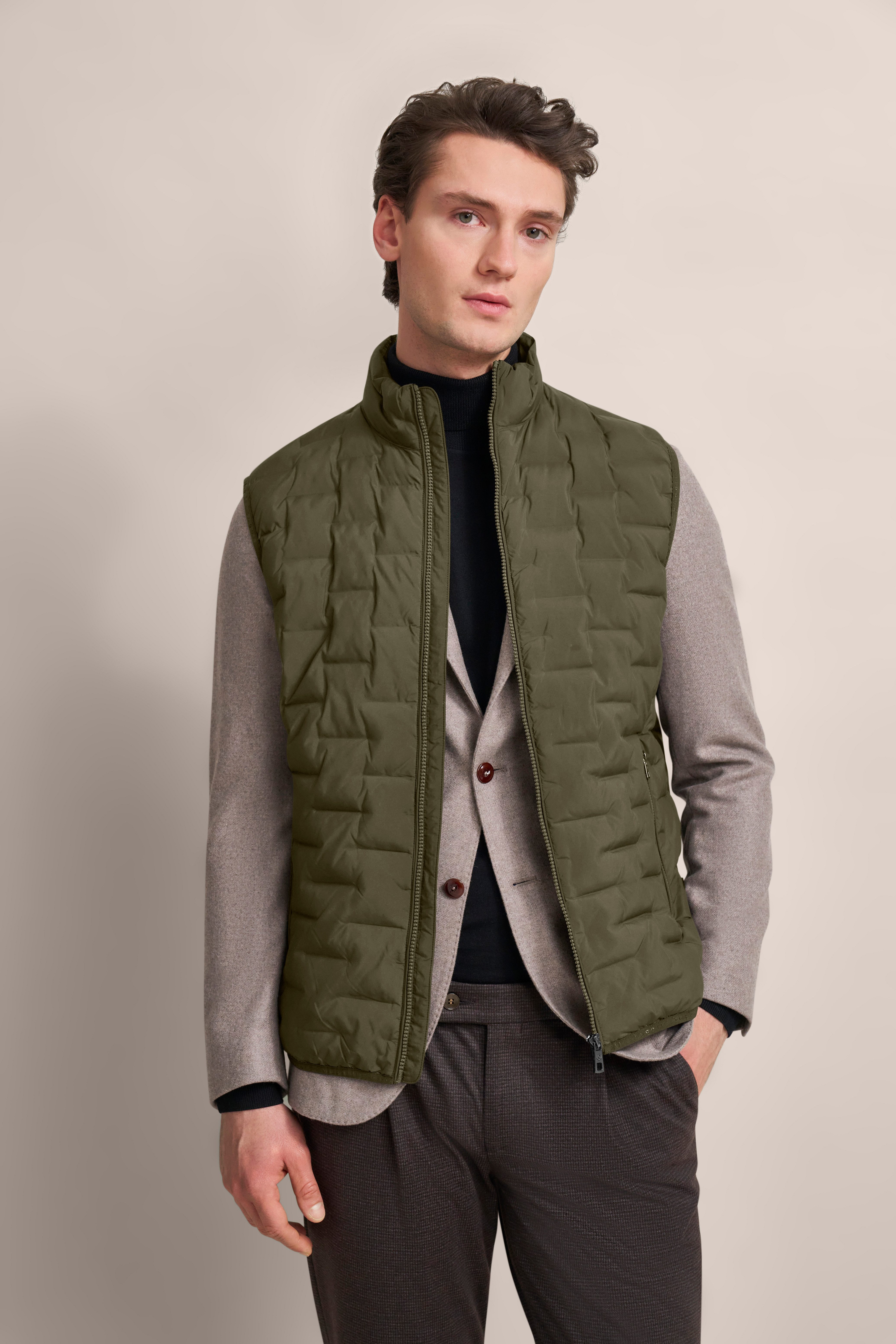 Bugatti Bodywarmer met staande kraag en ritssluiting