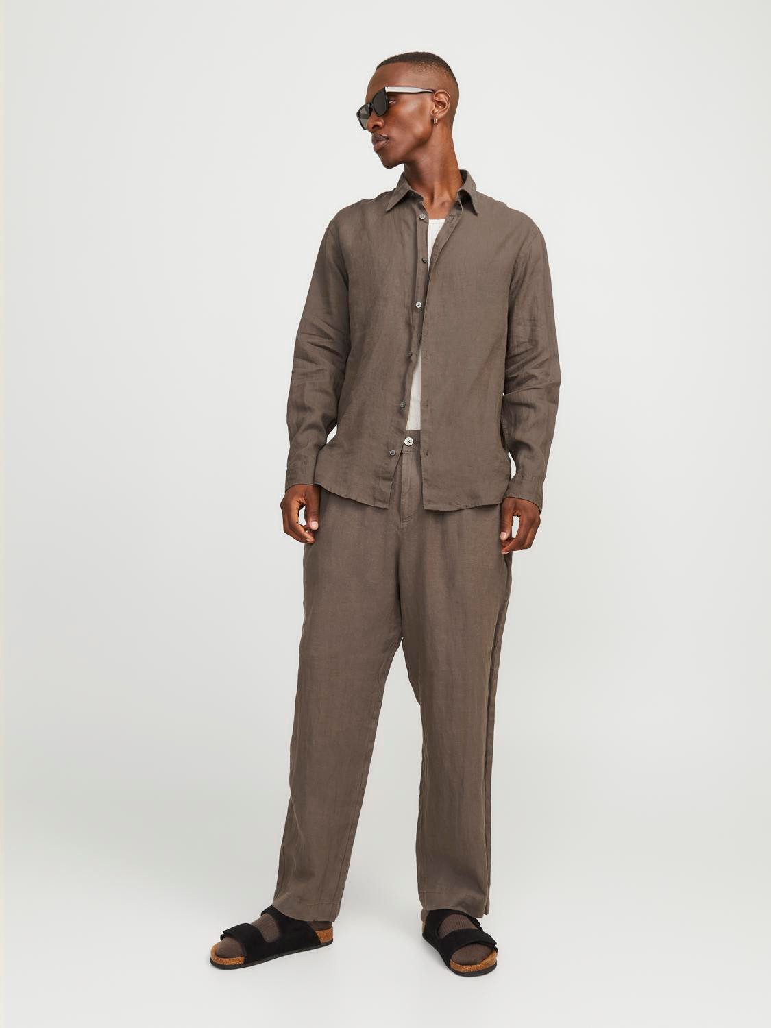 Jack & Jones Overhemd met lange mouwen JPRCCLAWRENCE LINEN SHIRT L/S SN
