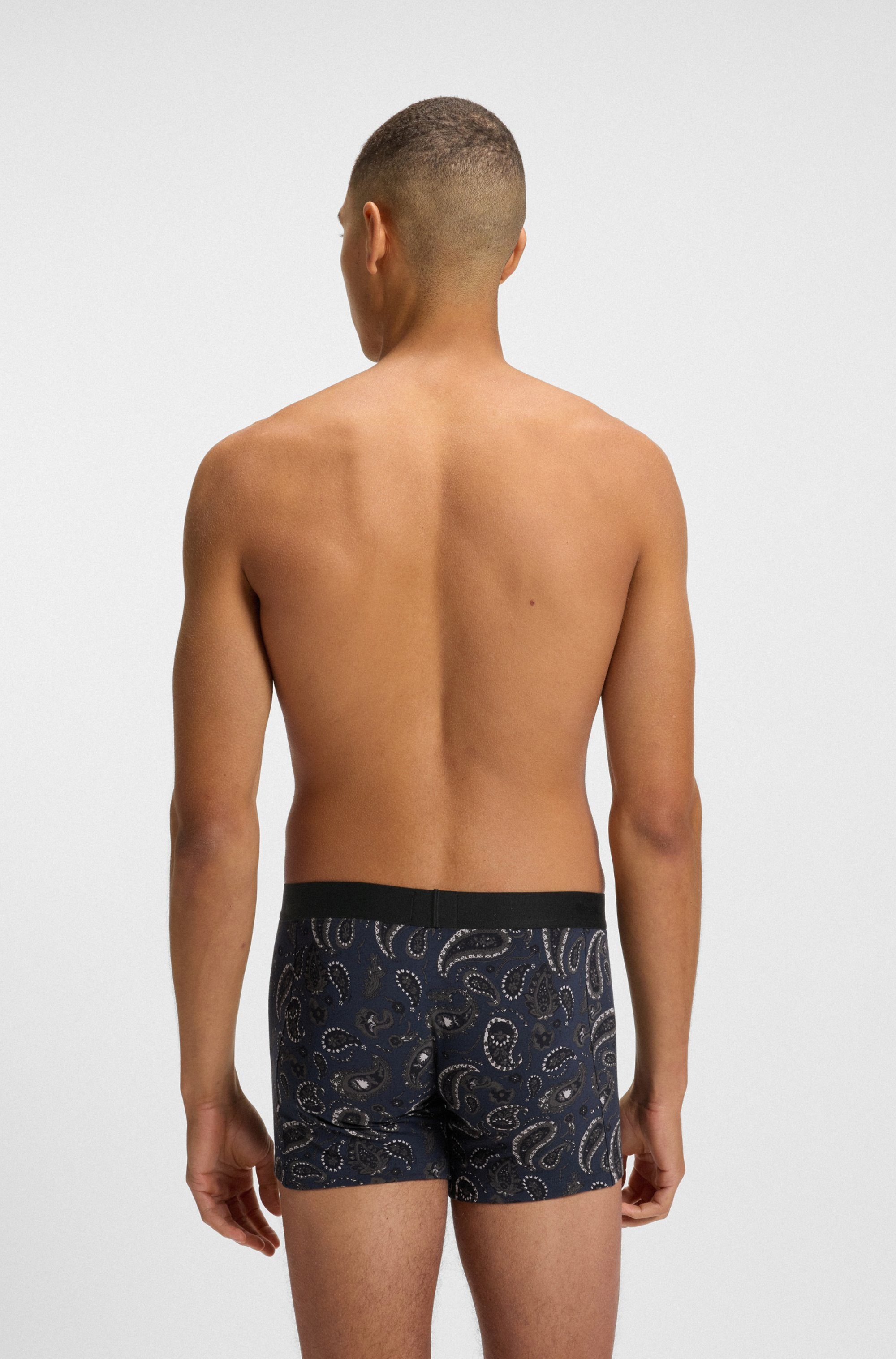 BOSS Boxershort Boxer Brief 3P BOSS ONE elastische band met logo, 1x met patroon, 2x effen (3 stuks)