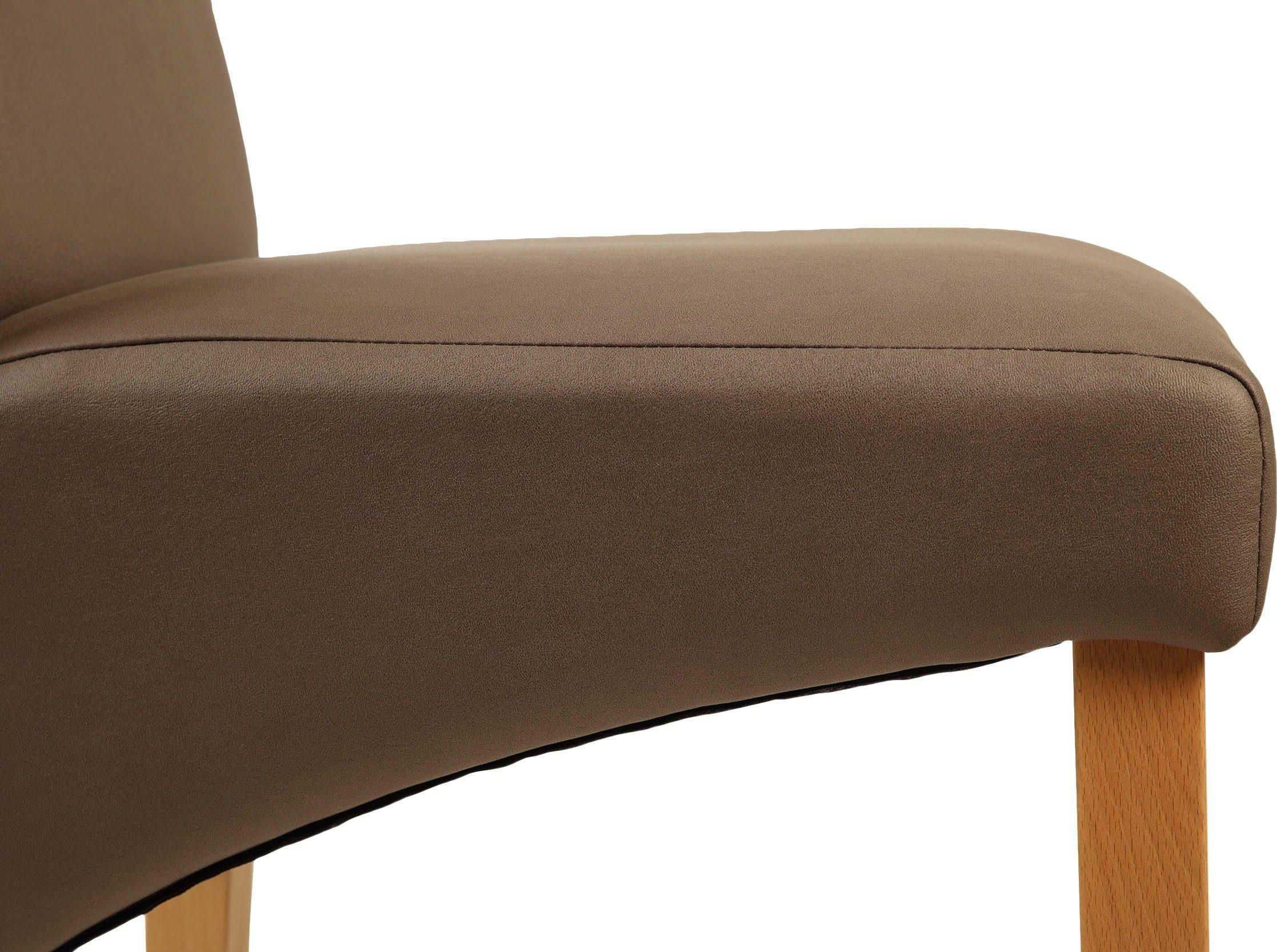 Home affaire Stoel met 4 poten Rito Frame naturel-beuken of wengé gelakt (set, 2 stuks)