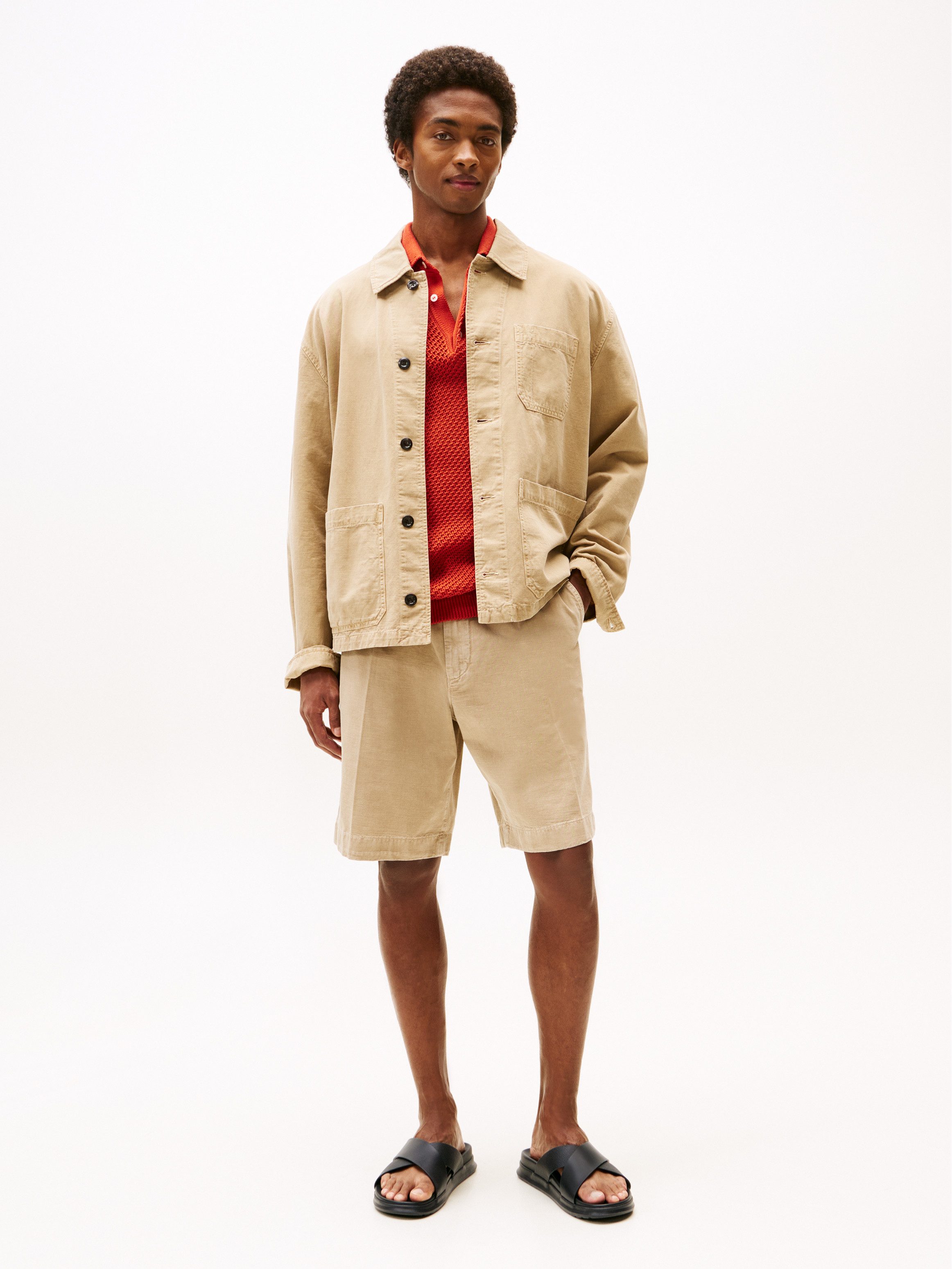 Tommy Hilfiger Slippers D DENSITY HILFIGER LTH CC SAND , zomerschoen, instapschoen, flats in smalle vorm