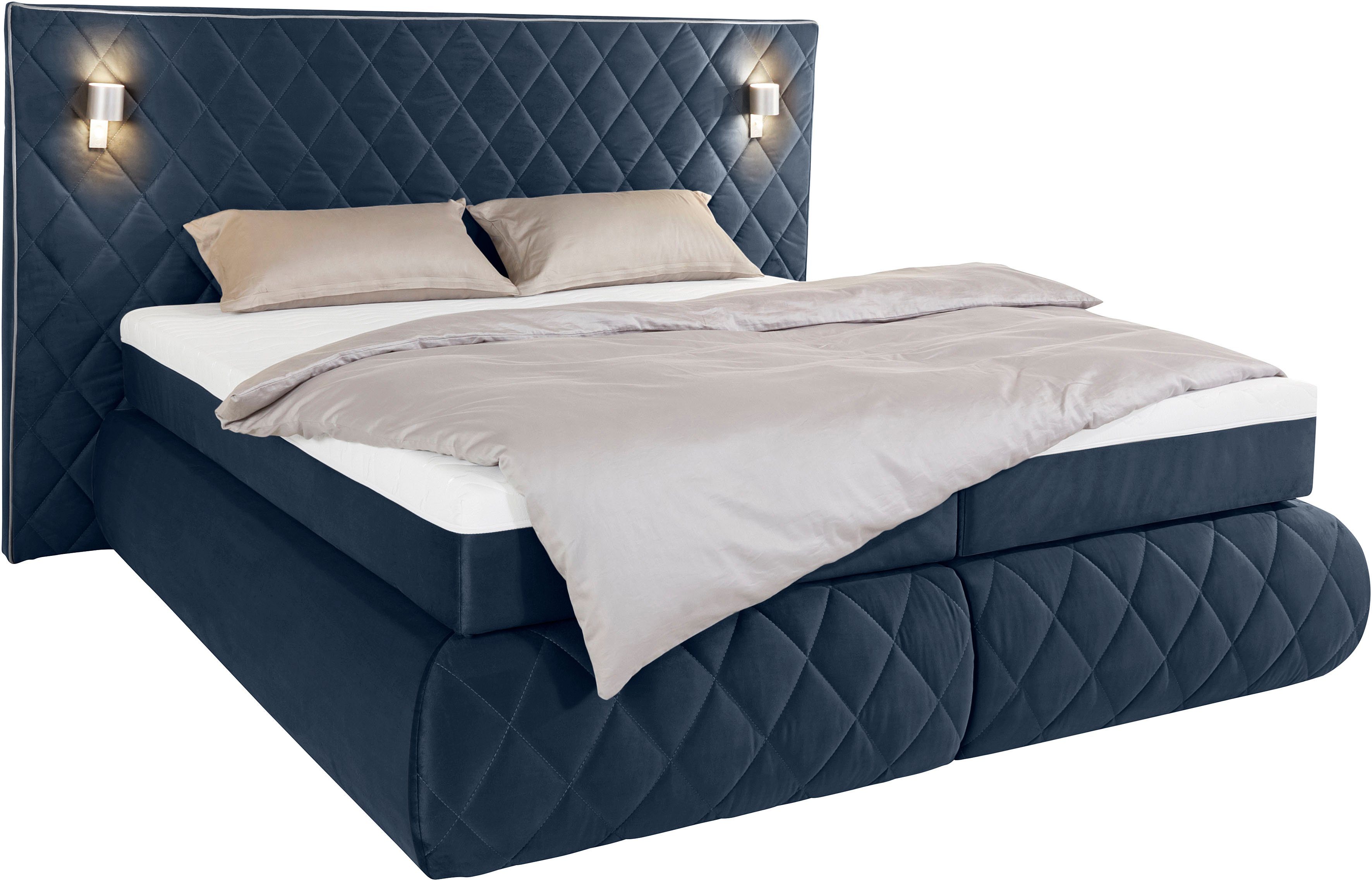 Places of Style Boxspring Alaric naar keuze met en zonder stralen, topmatras pocketvering