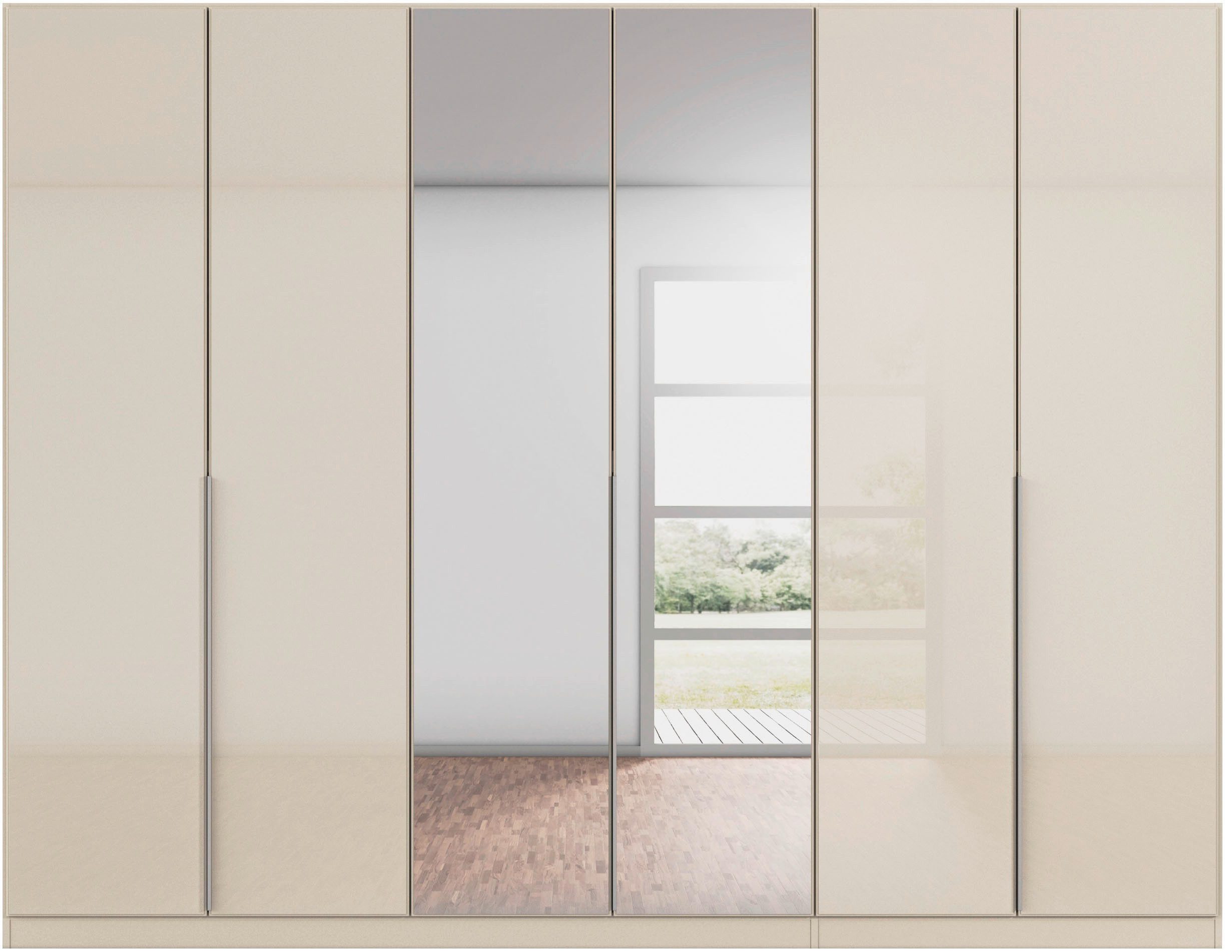 rauch Draaideurkast Kledingkasten kast garderobe AGORDO met glazen front doordachte binnenuitrusting, in 6 breedtes en 2 hoogtes made in germany