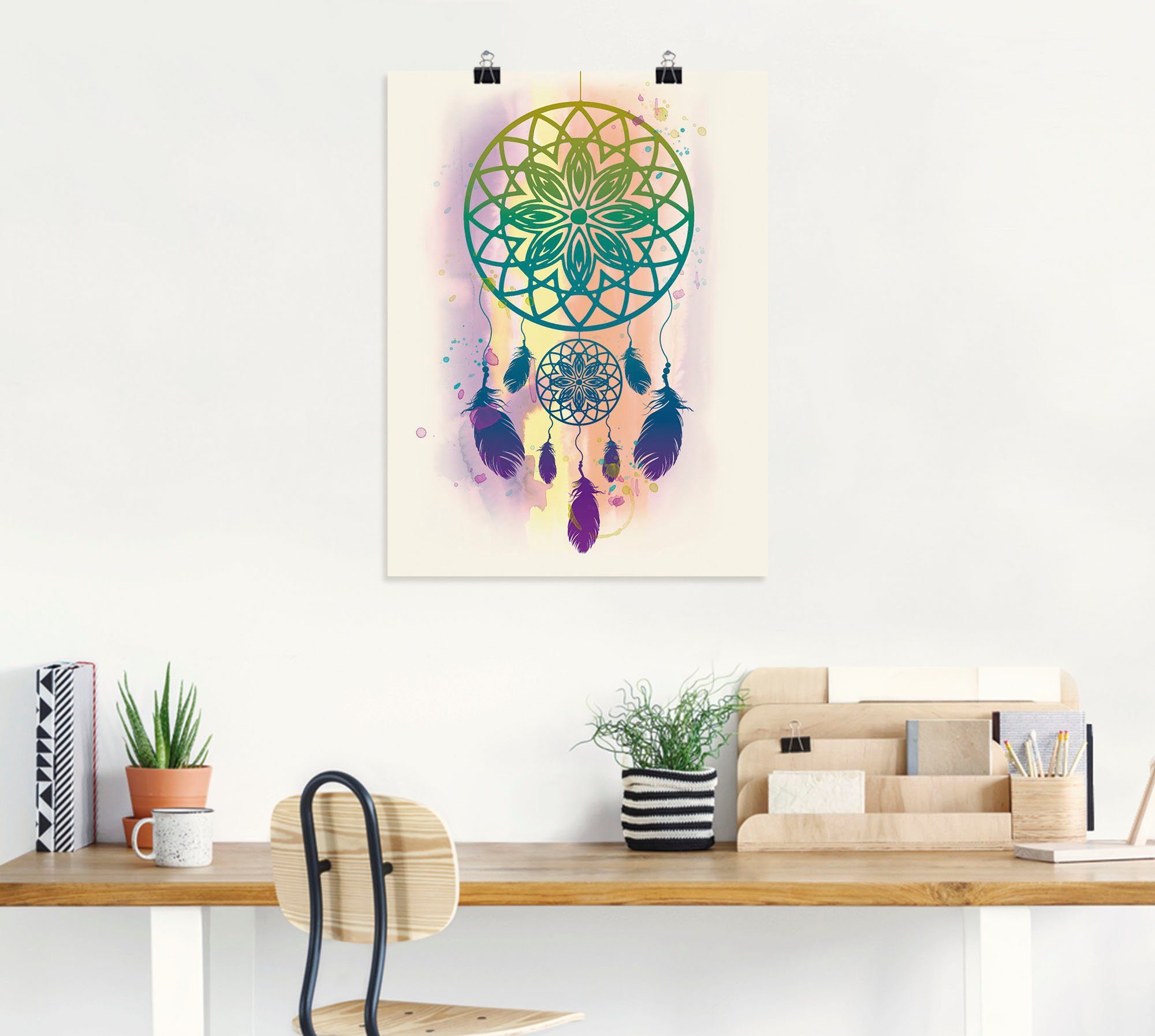 Artland Artprint Dromenvanger waterkleur als artprint op linnen, poster, muursticker in verschillende maten