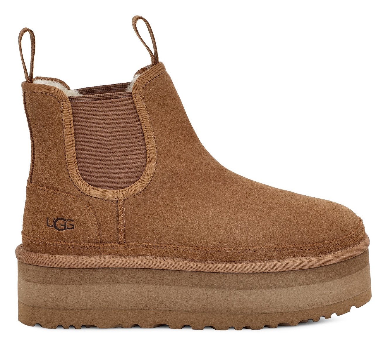 UGG Chelsea-boots NEUMEL PLATFORM CHELSEA plateau laarzen, winterlaarzen met praktische aantrek lussen