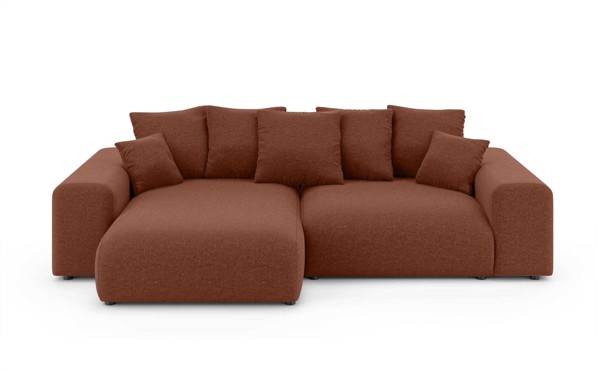 Home affaire Hoekbank LAKESIDE met bedfunctie en bedlade, B/D/H 257/166/84 cm L-vorm, recamiere aan beide zijden monteerbaar, golfondersteuning