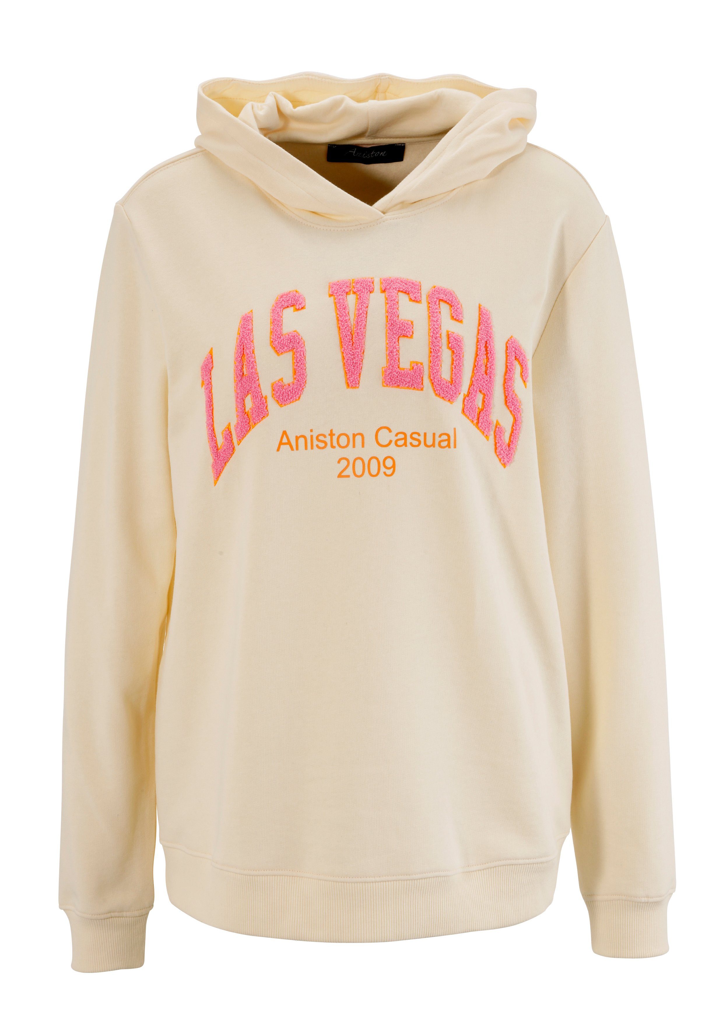 Aniston CASUAL Sweatshirt met geborduurd "las vegas" detail