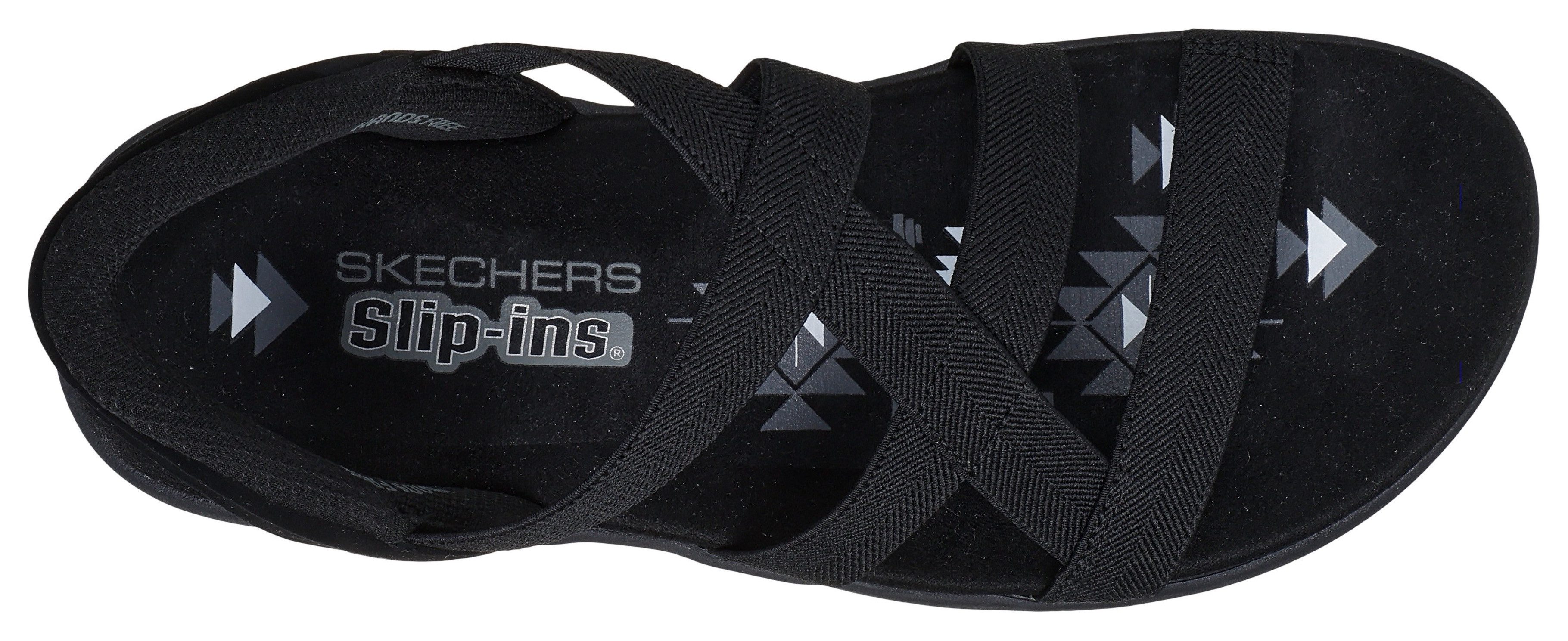 Skechers Sandalen REGGAE SLIM-STRETCH FLEX , flats, trekking sandaal met slip-ins functie