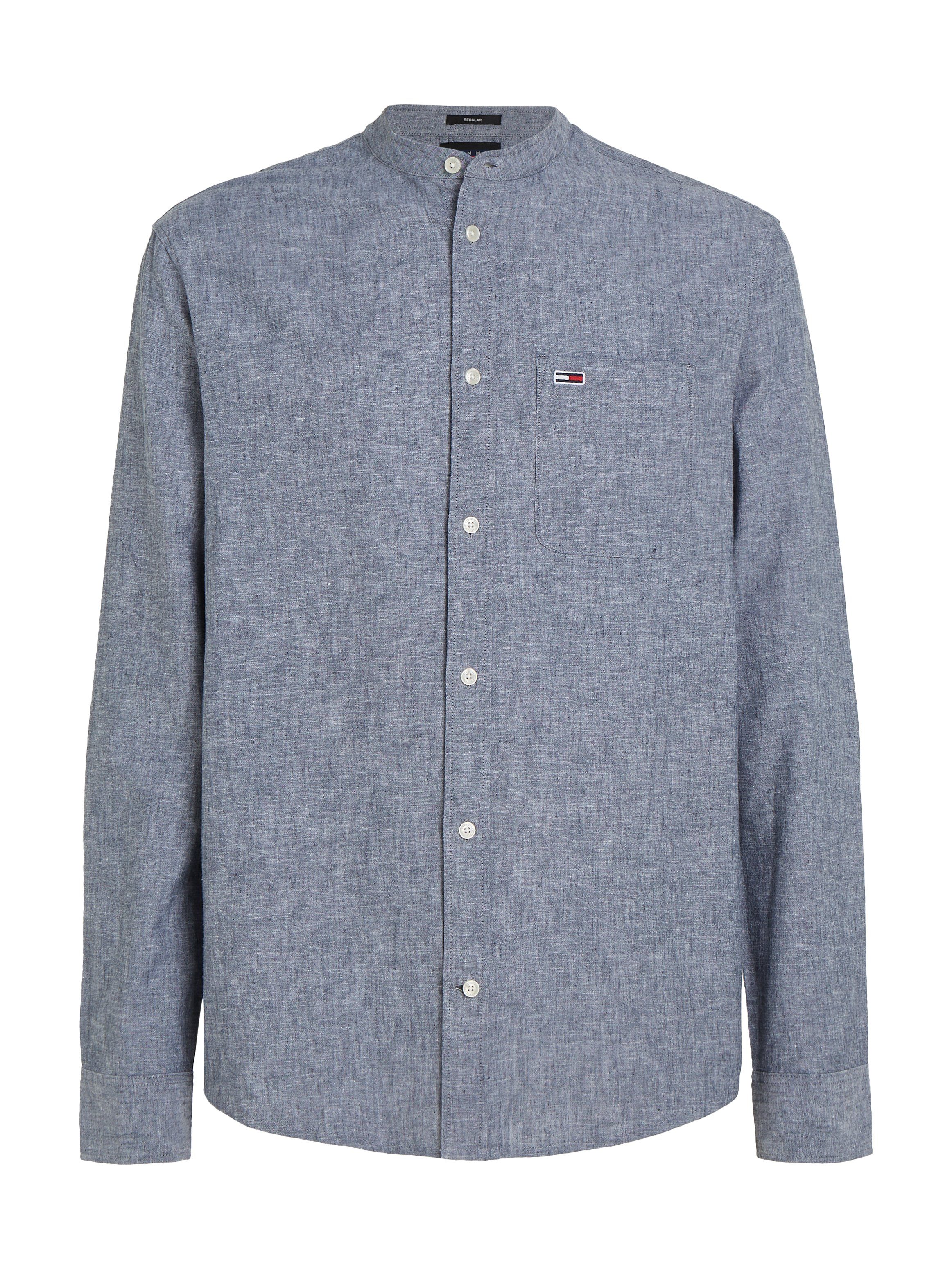 TOMMY JEANS Overhemd met lange mouwen TJM REG MAO LINEN BLEND SHIRT