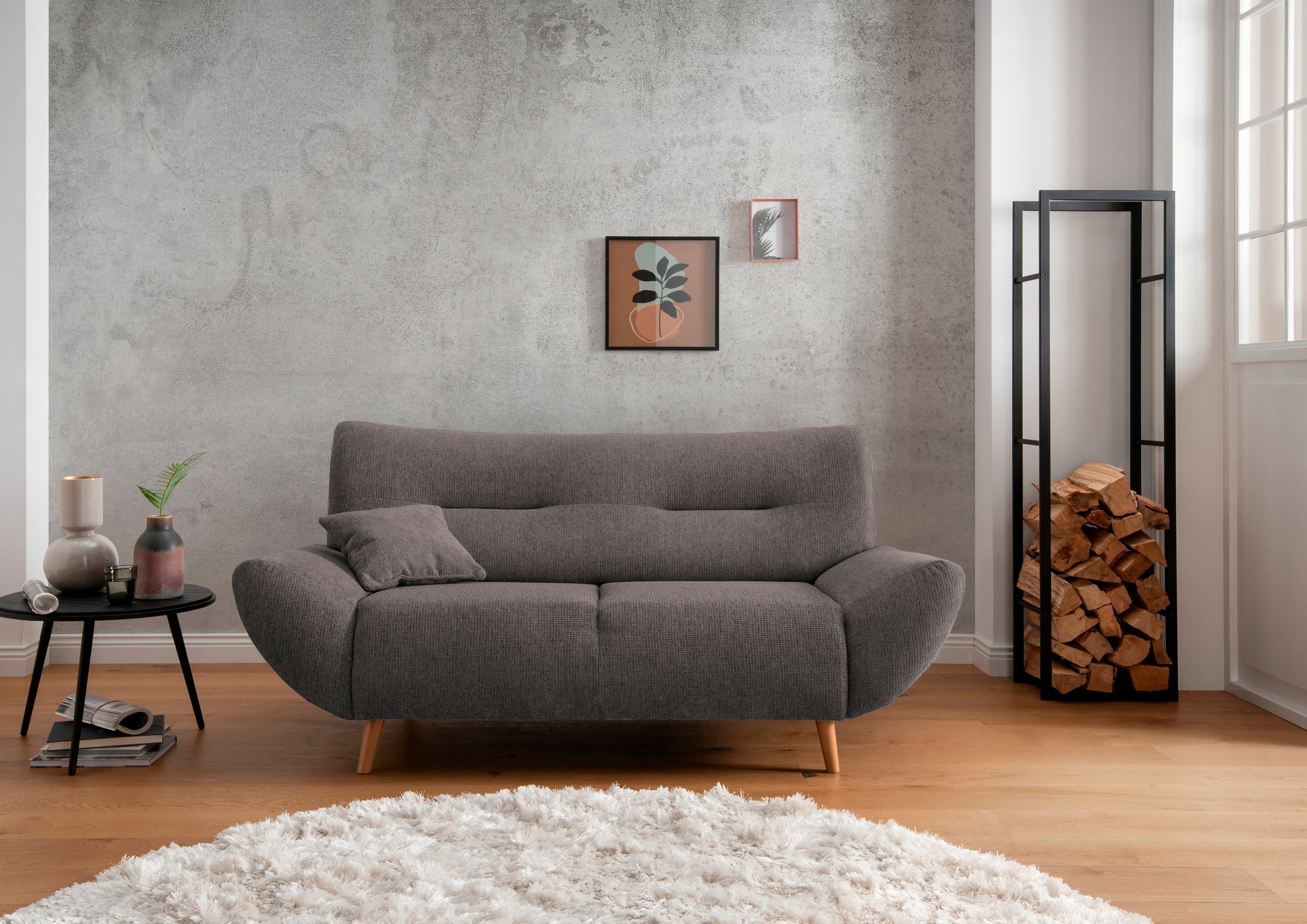 INOSIGN Zithoek Drago, modern en tijdloos, actuele vormtaal, comfortabel leverbaar als fauteuil/hoekbank, diverse stoffen, incl. 2 sierkussens (set, 2-delig)