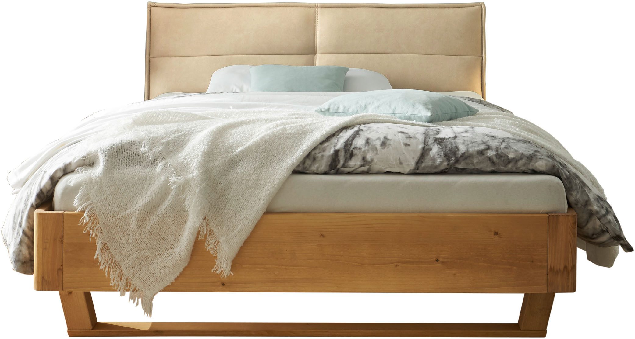 Schlafkontor Massief houten ledikant Tjark naar keuze bed met ligoppervlak in 140 of 180 cm bedden beige