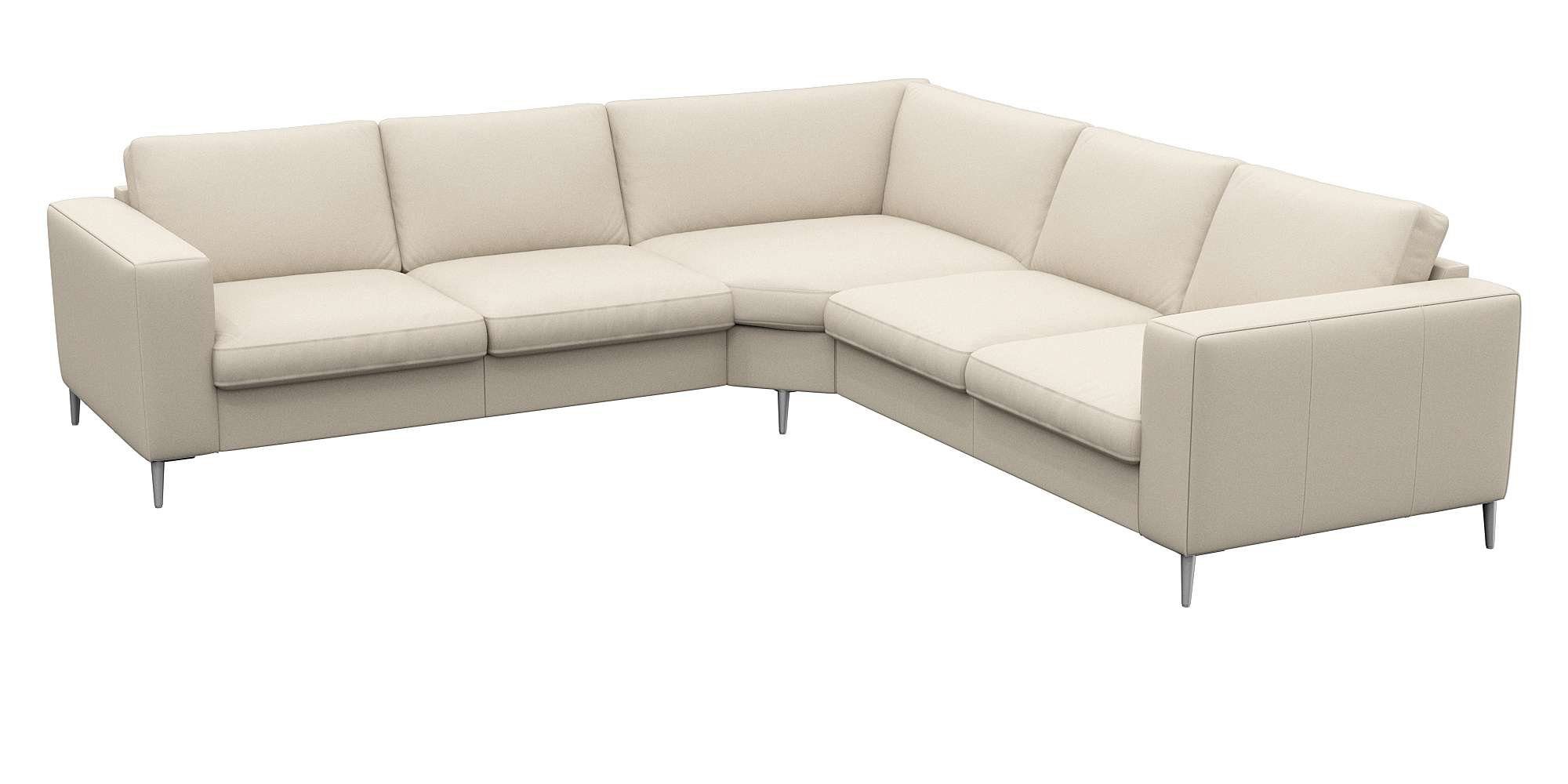 FLEXLUX Hoekbank Fiore, gelijkbenig, super zitcomfort door koudschuim in de zitting