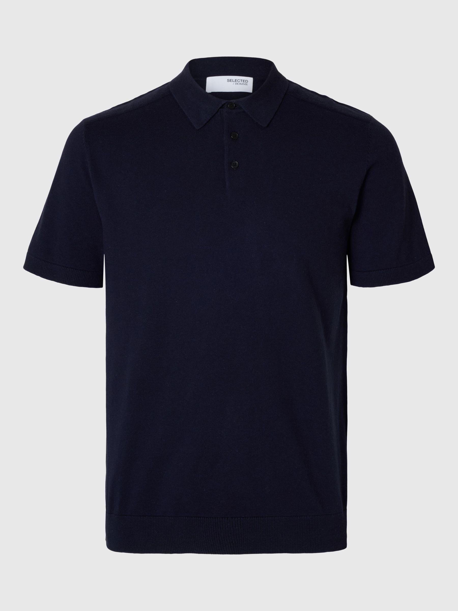 SELECTED HOMME Poloshirt SLHBERG SS KNIT POLO NOOS