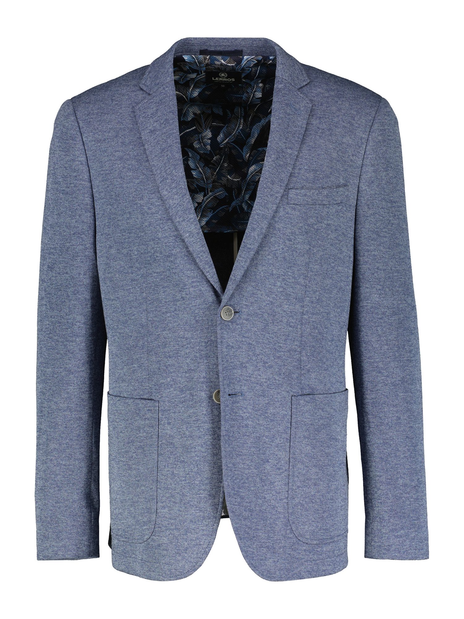 Lerros Jerseycolbert LERROS jersey blazer in grote maten heren colberts & blazers maat 66 blauw