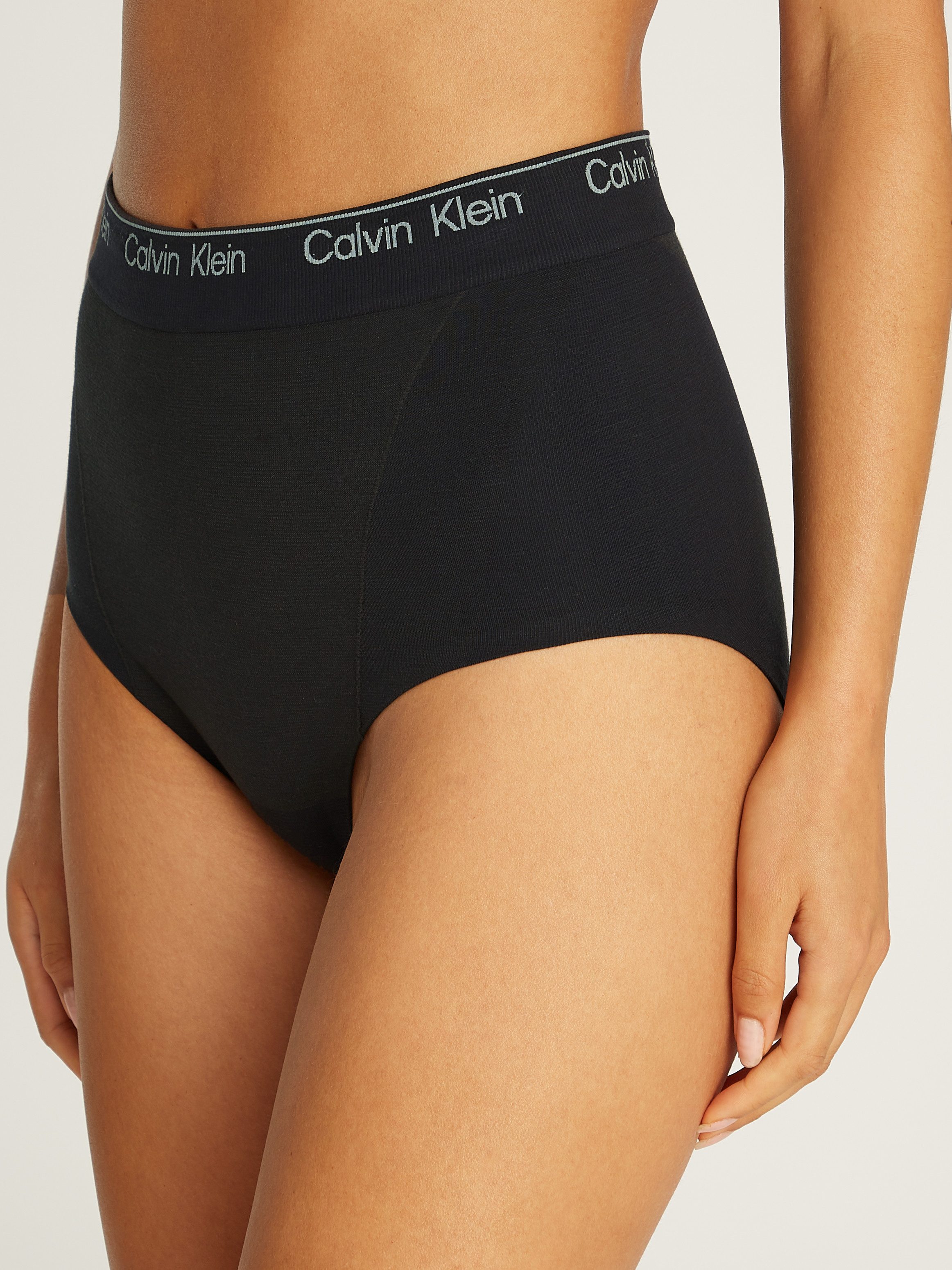 Calvin Klein Slip COTTON SEAMLESS BRIEF in naadloze look, shapewear dames slips maat L (40) zwart