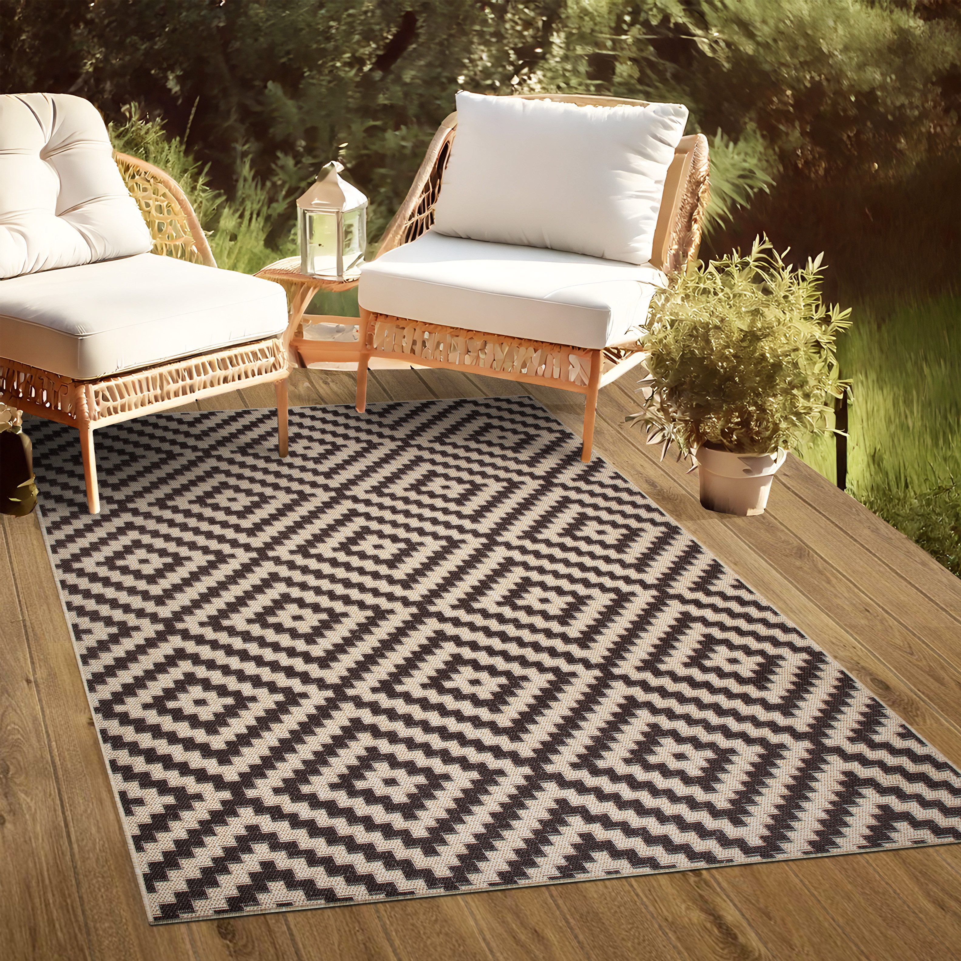 my home Vloerkleed Cordoba is ook als loper verkrijgbaar Geschikt voor binnen en buiten, sisal-look, weerbestendig & uv-bestendig, boho
