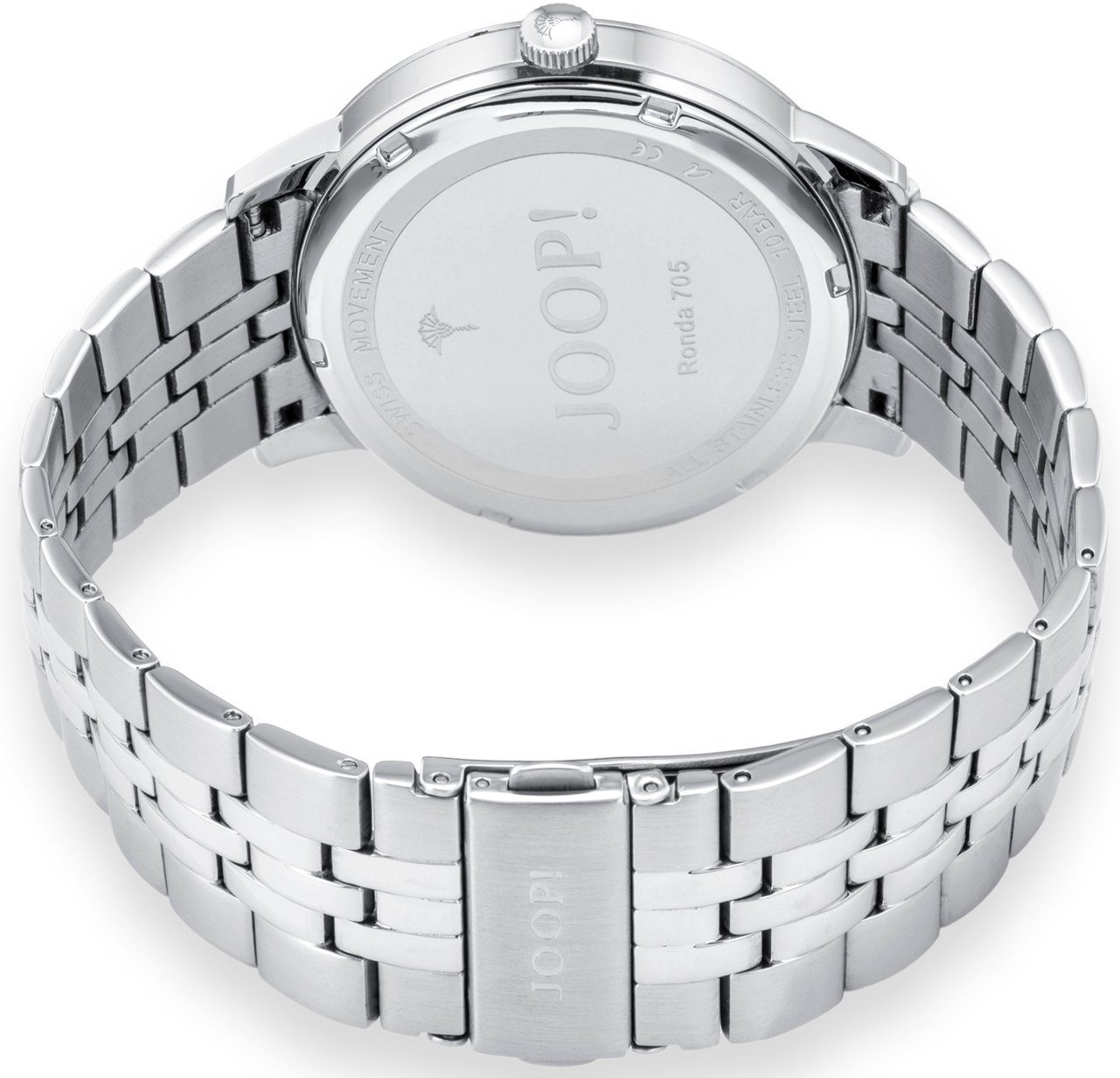 Joop! Kwartshorloge Armbandhorloge, herenhorloge, analoog, datum, roestvrij staal armband