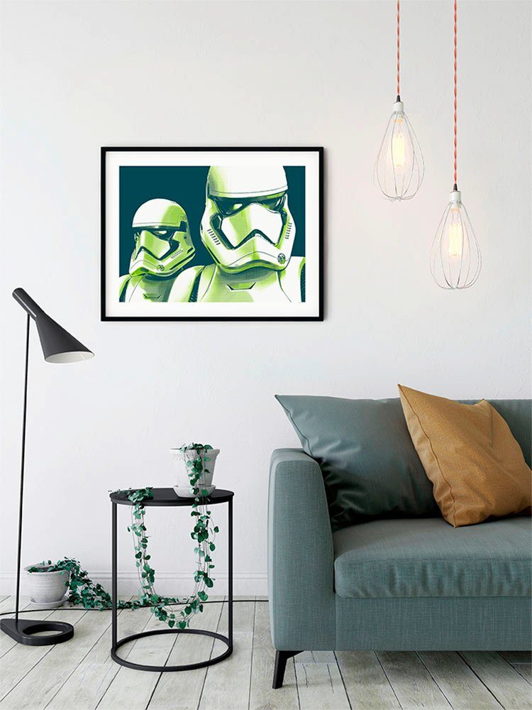 Komar Wanddecoratie Star Wars Faces Stormtrooper Wanddecoratie voor de kinderkamer - zonder lijst (1 stuk)