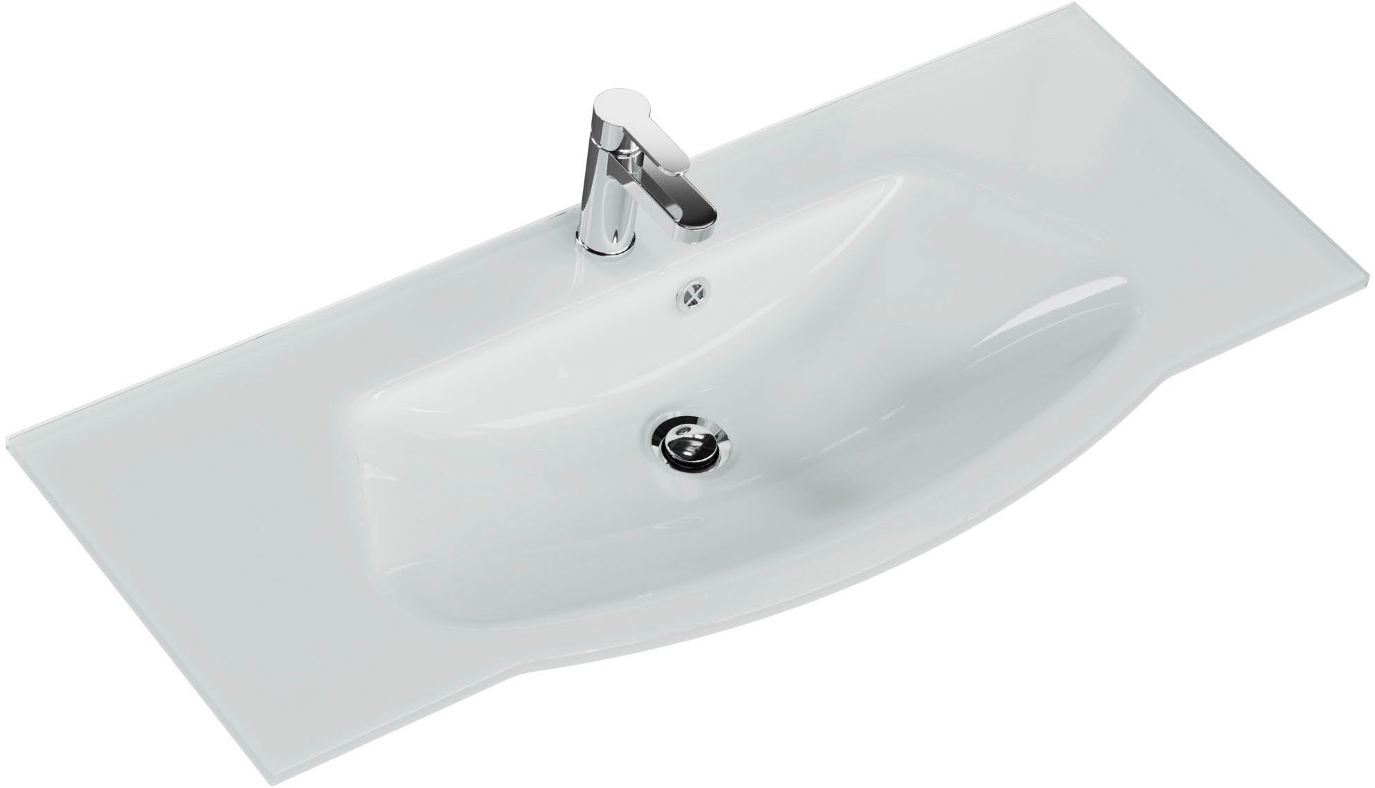 Saphir Wastafelonderkast Serie 4005 glazen wastafel met onderkast, 117 cm breed