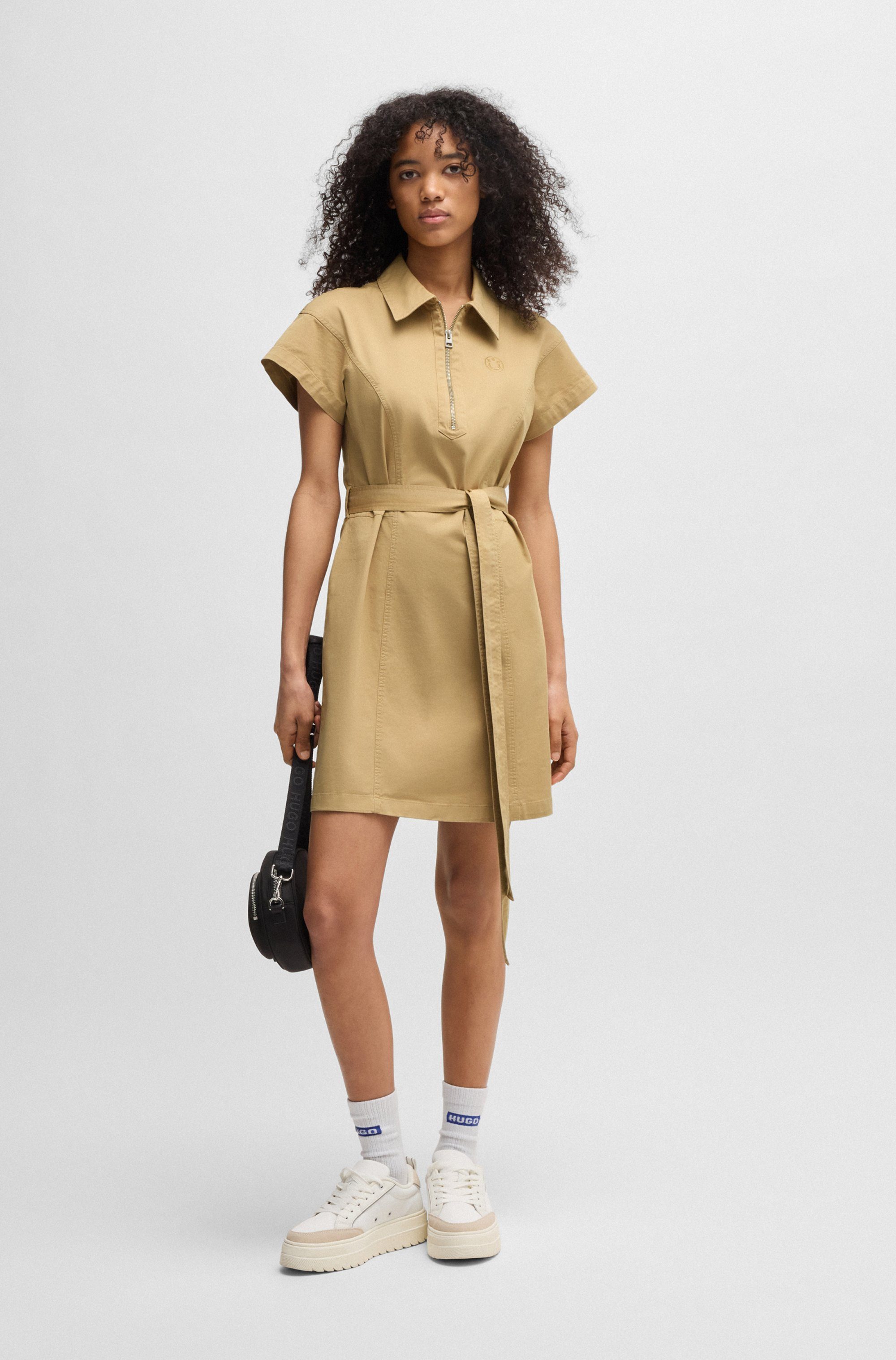 HUGO Blue Blousejurk Kerami met een ritsdetail