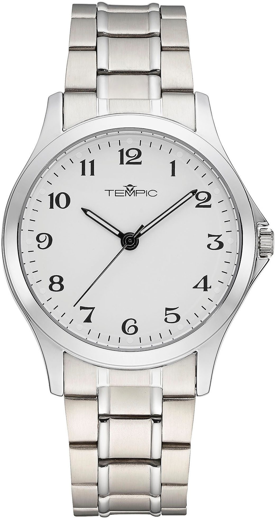 Tempic Kwartshorloge Horloge, herenhorloge, analoog, stalen band