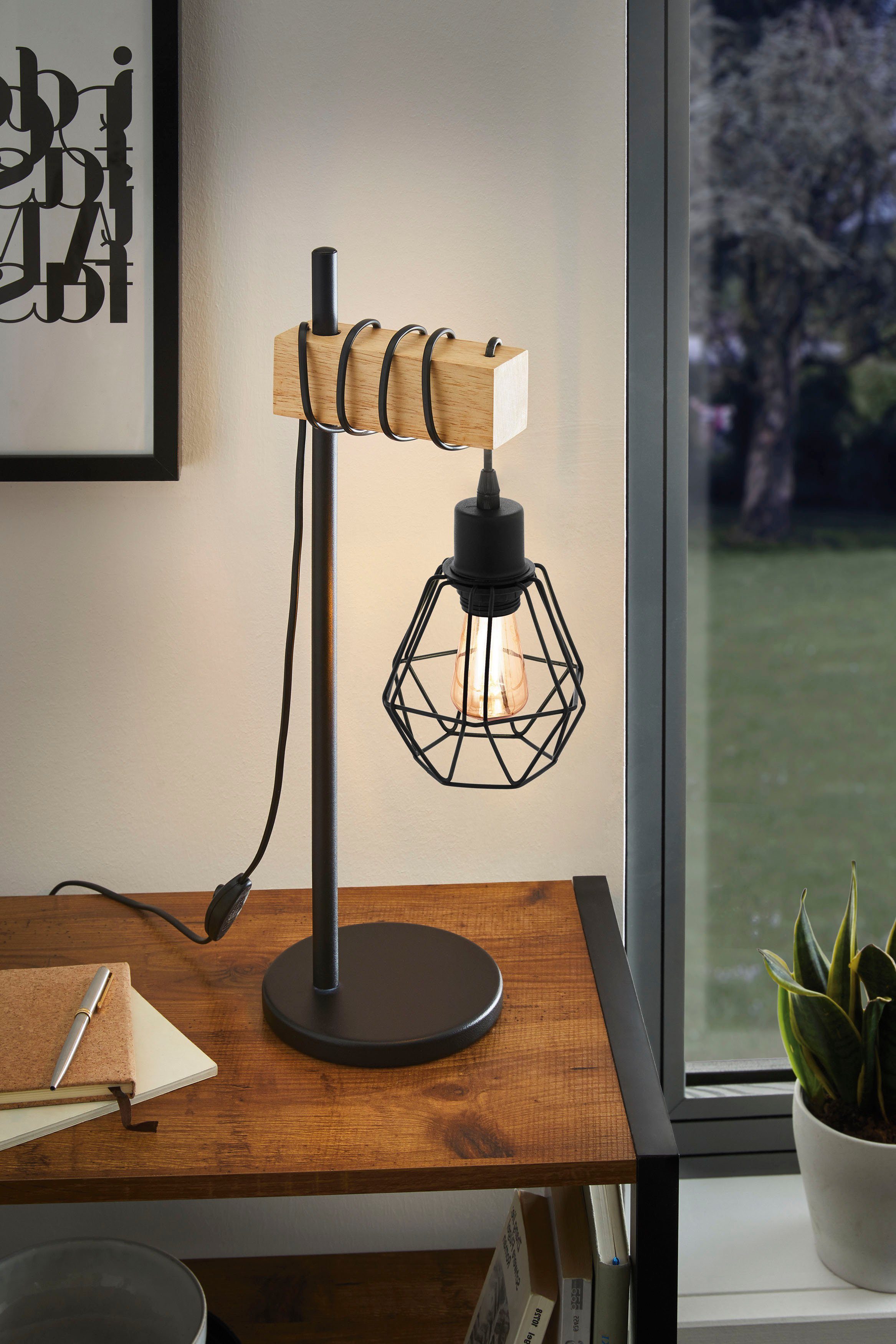EGLO Tafellamp TOWNSHEND 5 Vintage tafellamp, retro lamp, bedlampje, fitting: E27