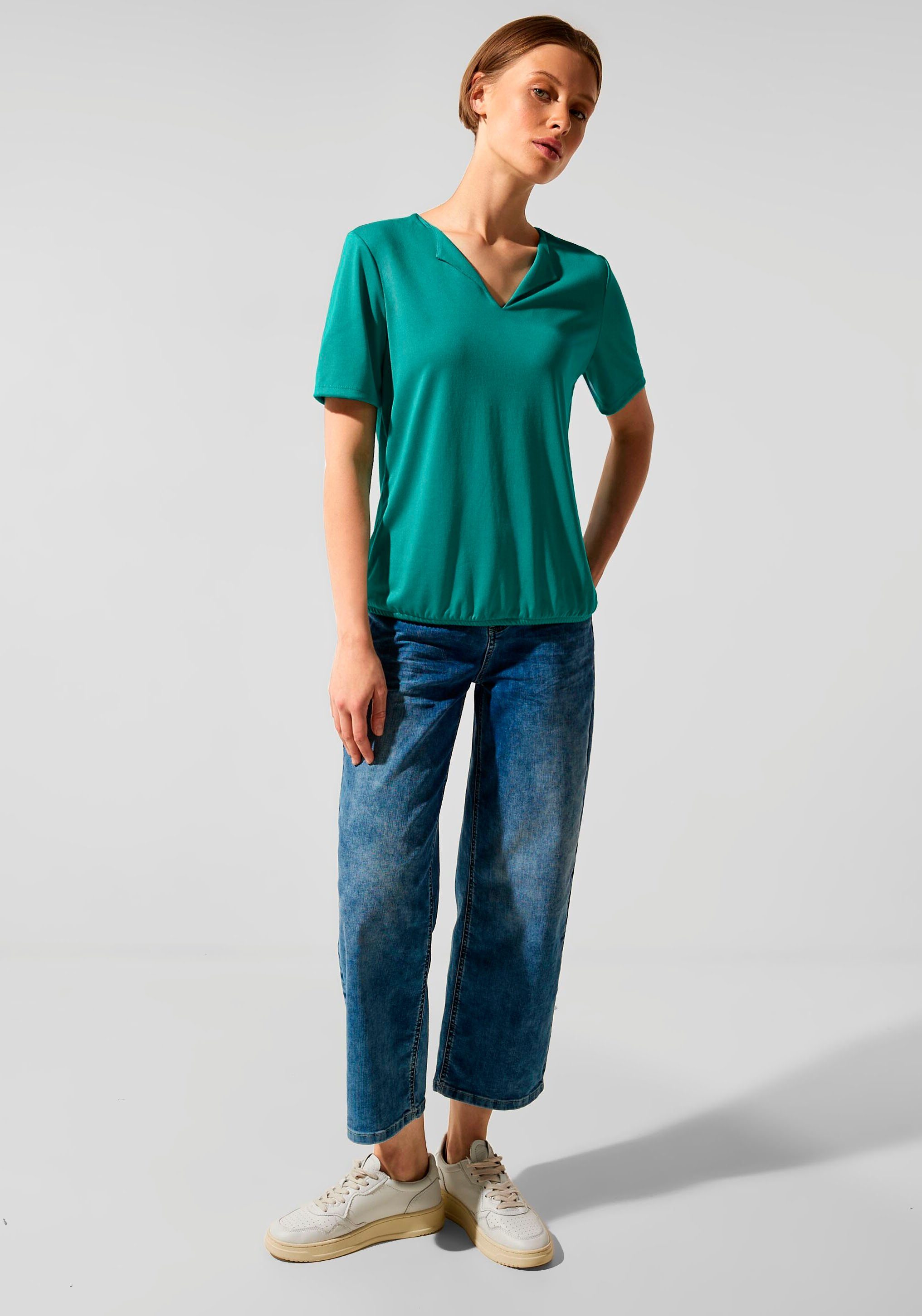 STREET ONE Shirttop in zijde-look