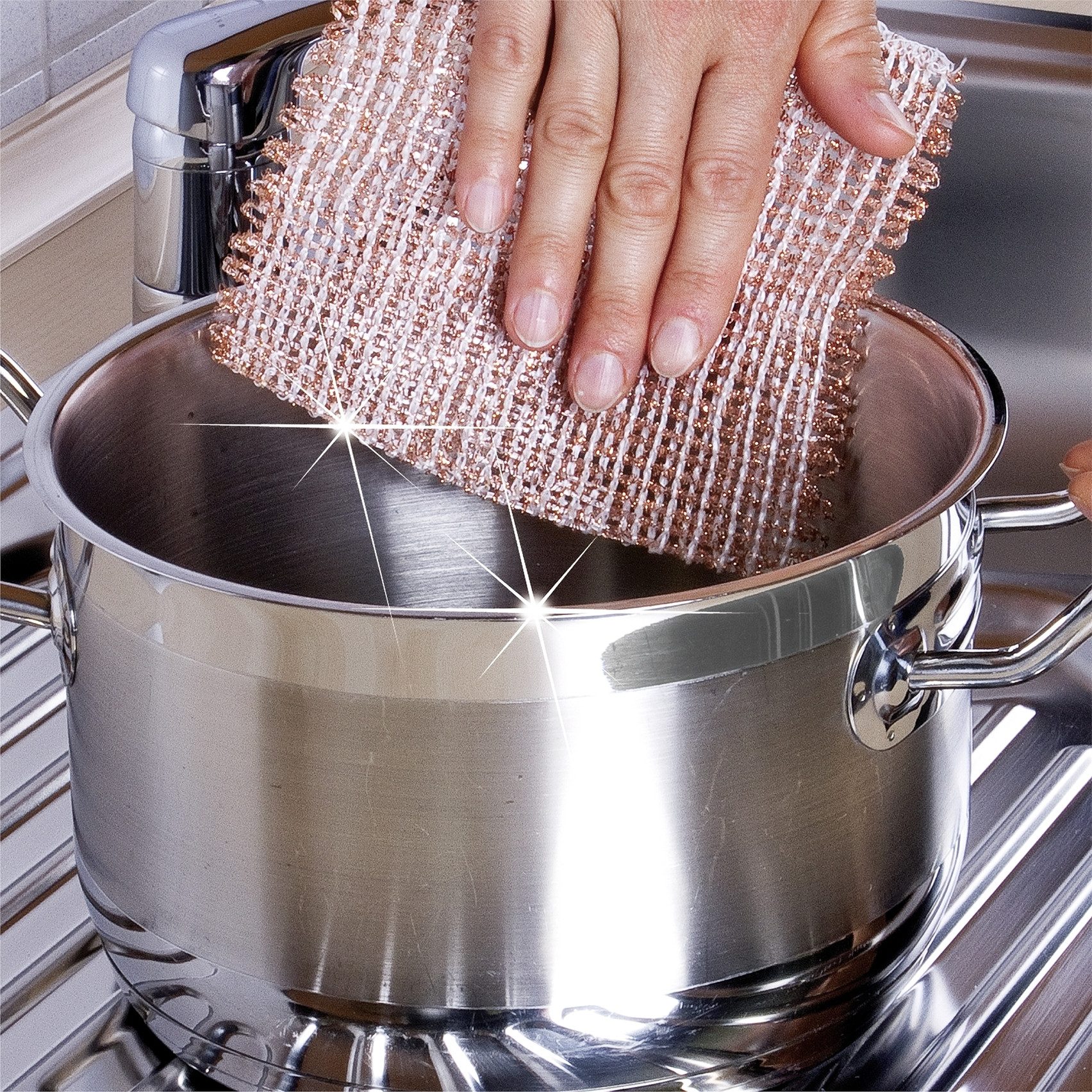 Maximex Reinigingsdoekje Koper doek verwijdert voorzichtig hardnekkig vuil, roestvrij en uitwasbaar (set, 10 stuks)