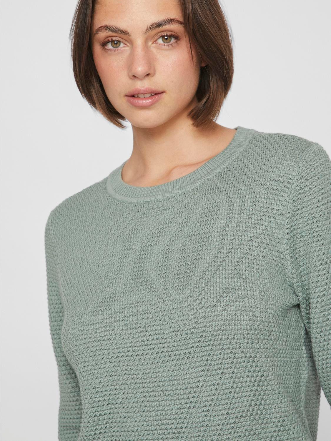Vila Trui met ronde hals VIDALO O-NECK L S KNIT TOP- NOOS