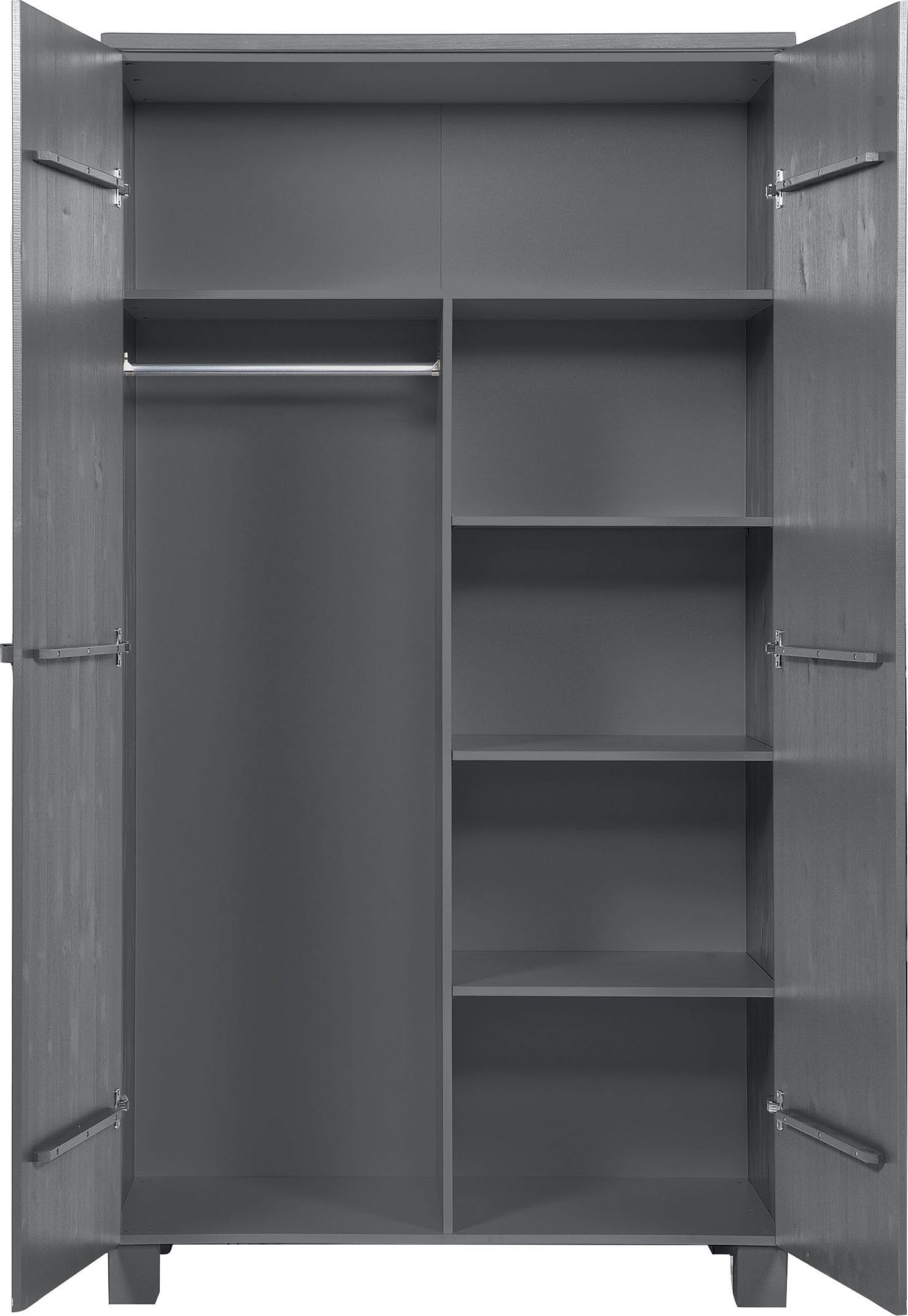 WOOOD Kledingkast Dennis met kledingstang, veel opbergruimte, b 111 cm x h 202 cm