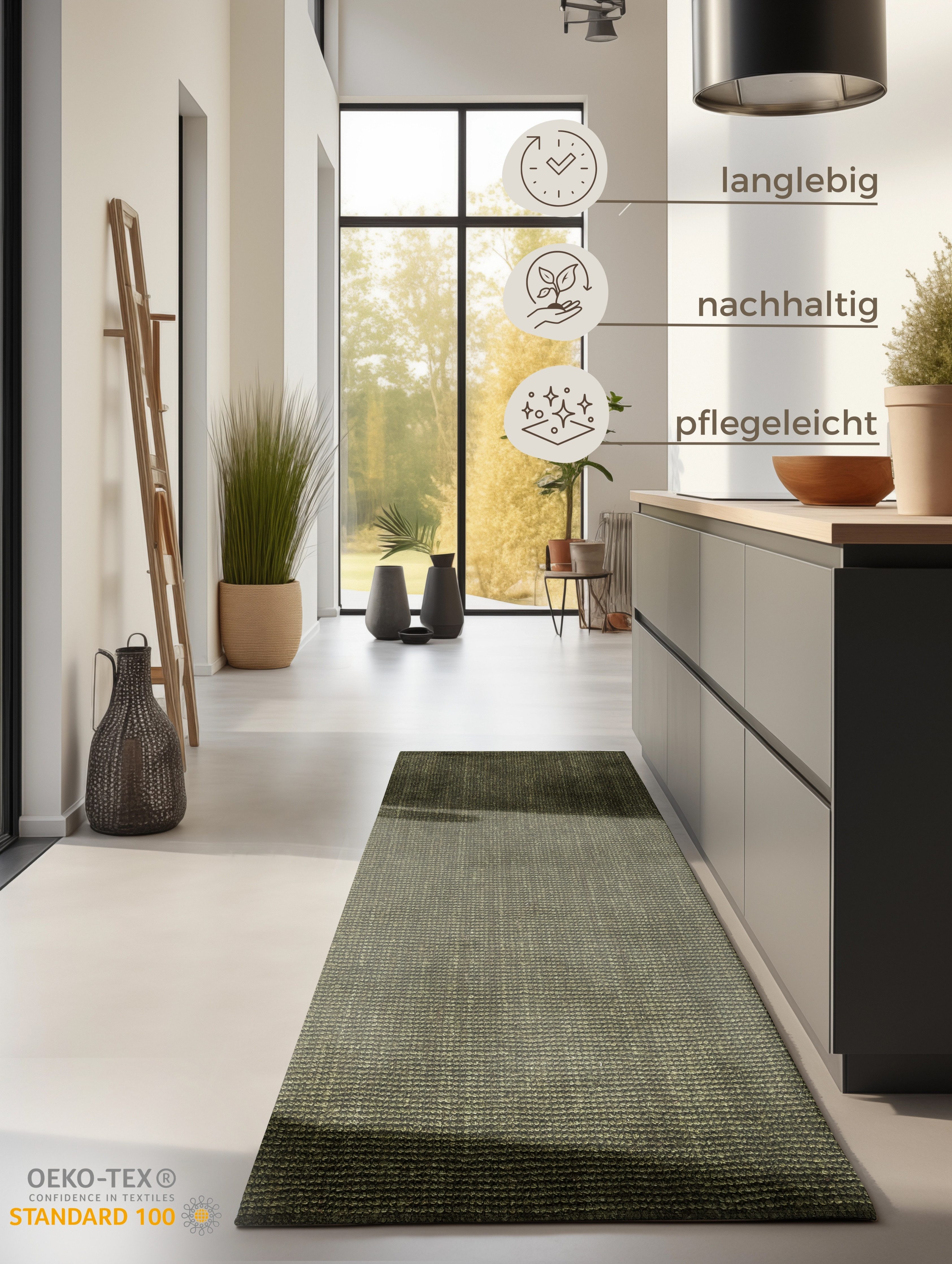 HANSE Home Vloerkleed Jaipur jute tapijt, als loper en rond 100% natuurlijke vezel, woonkamer, eetkamer, slaapkamer, grs
