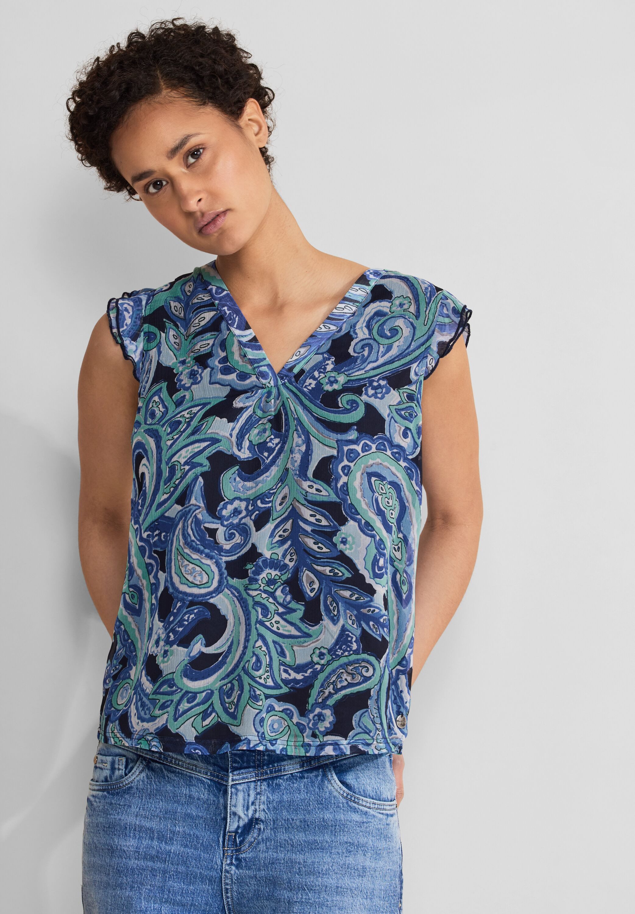 STREET ONE Top met paisley patroon