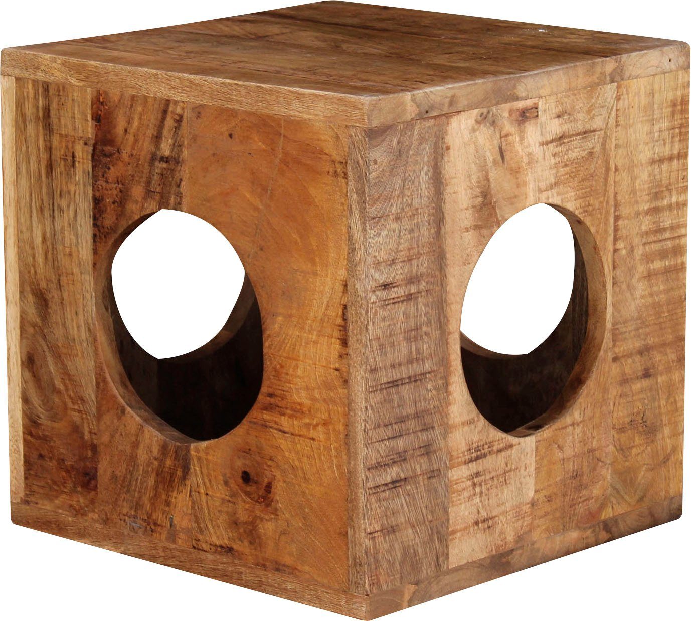 Home affaire Bijzettafel Titlis Met 4 ronde openingen bijzettafels beige